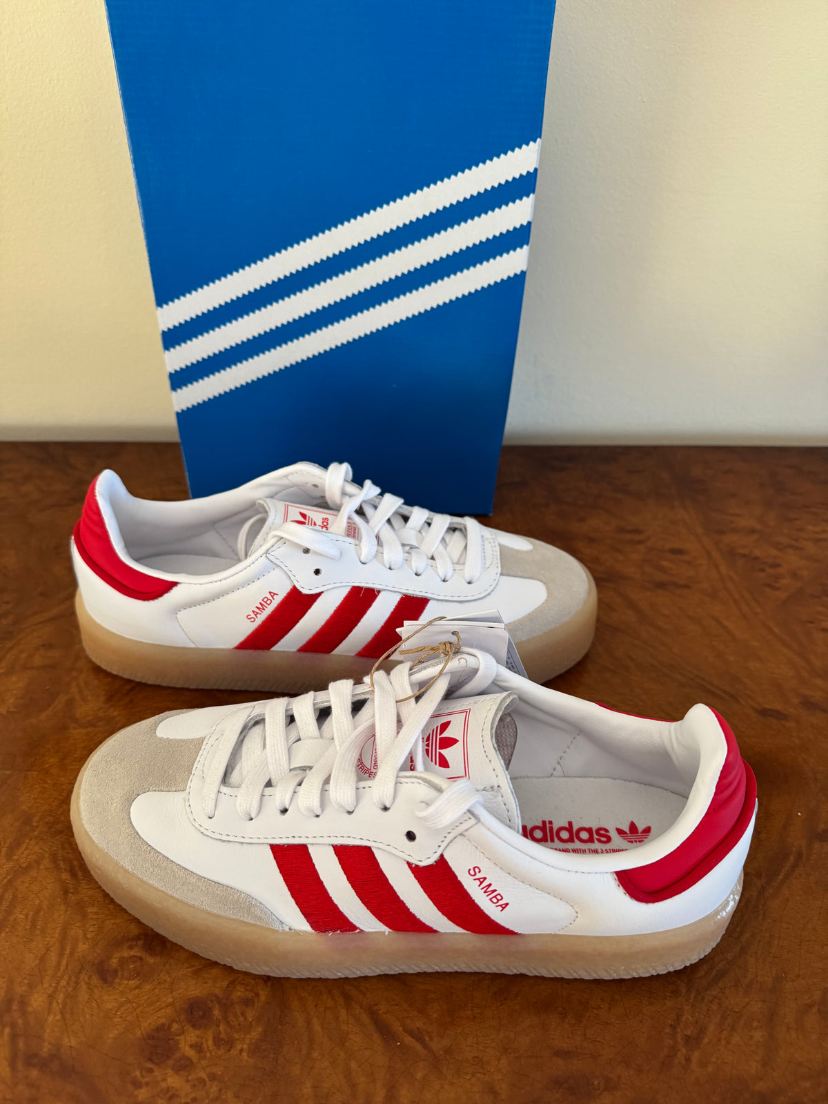 Adidas Sambae "White Scarlet Gum"
