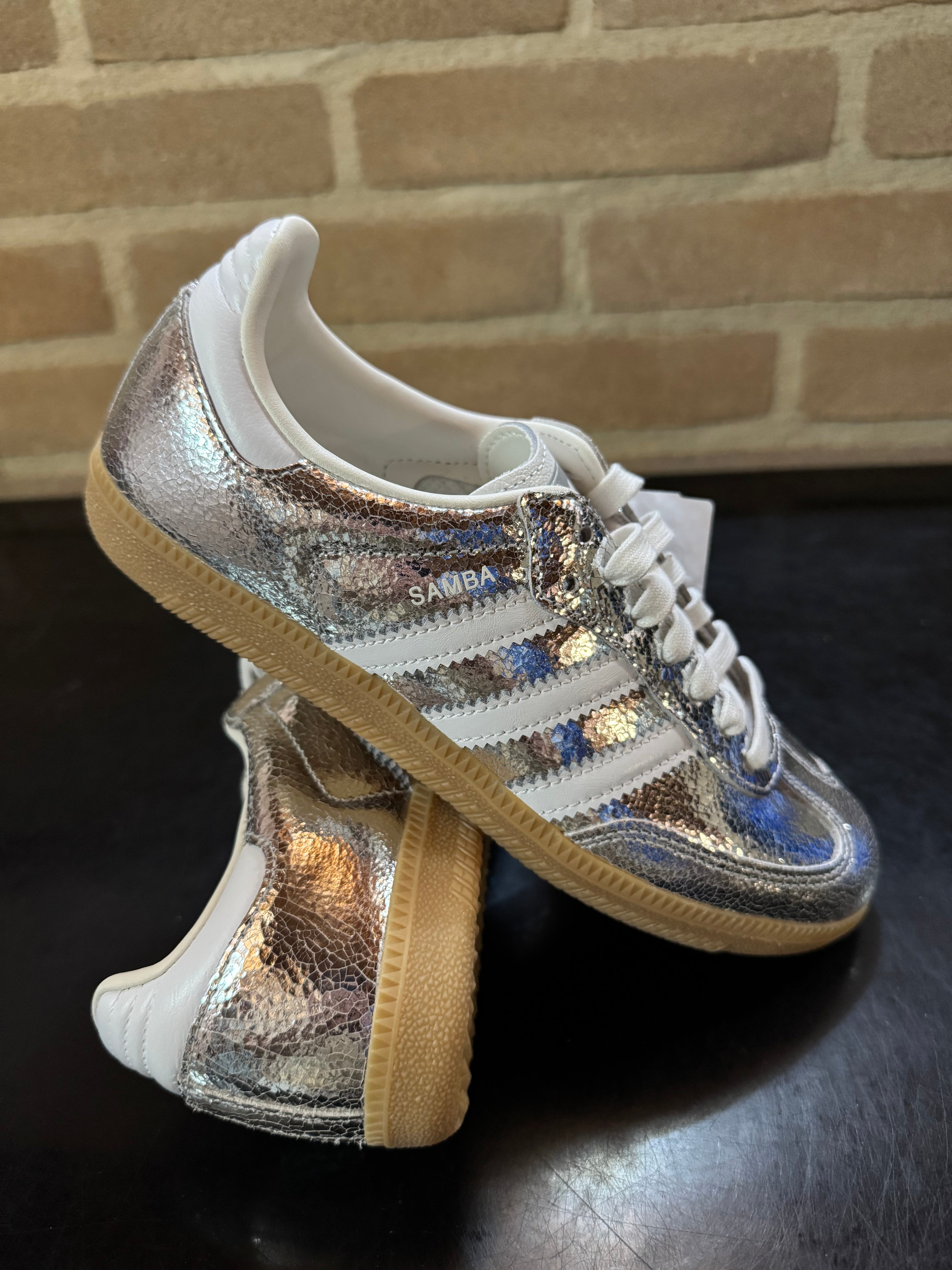 Adidas Samba OG "Cracked Metallic Pack - Silver"