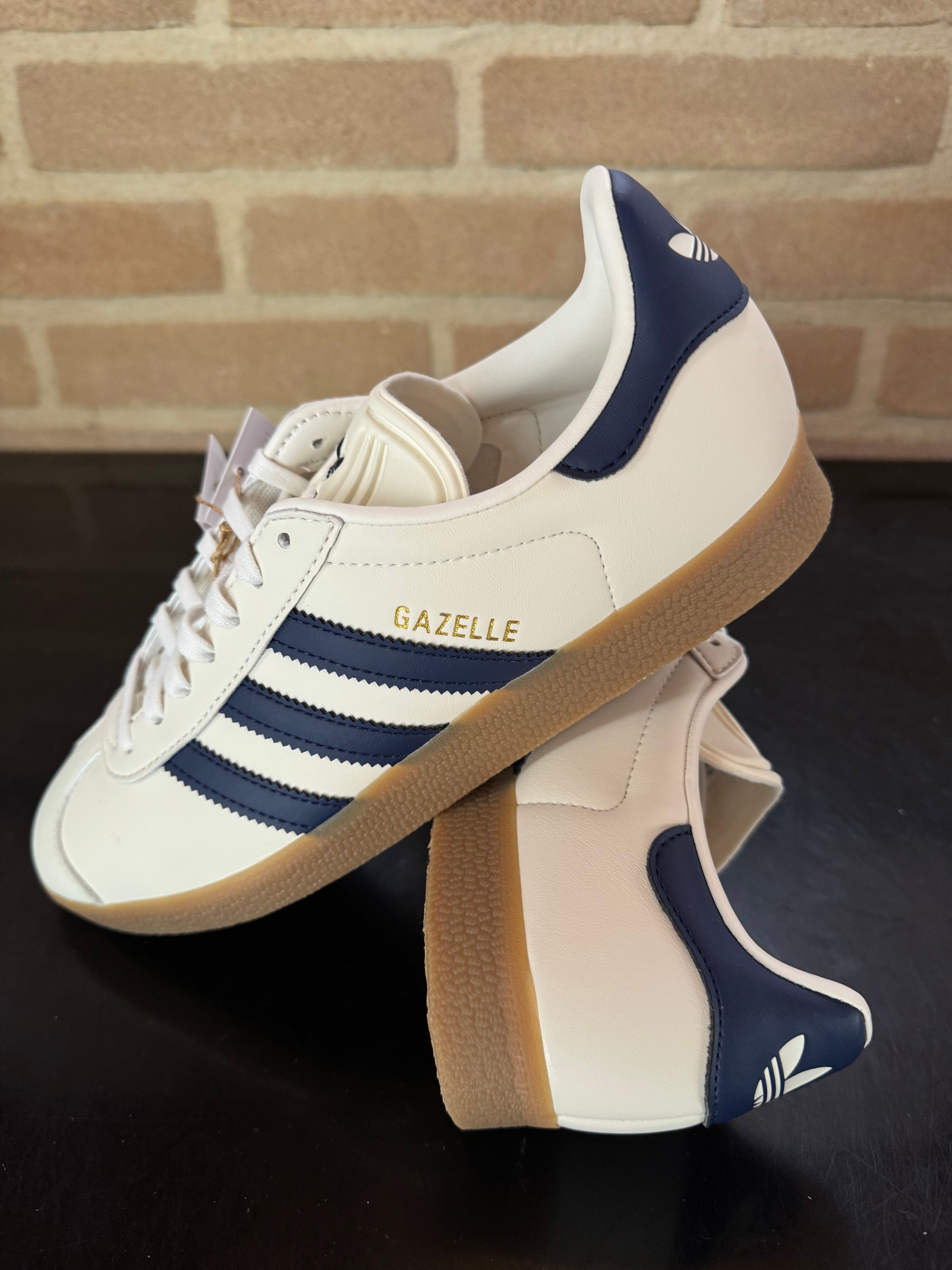 Adidas Gazelle "Cloud White Dark Blu"