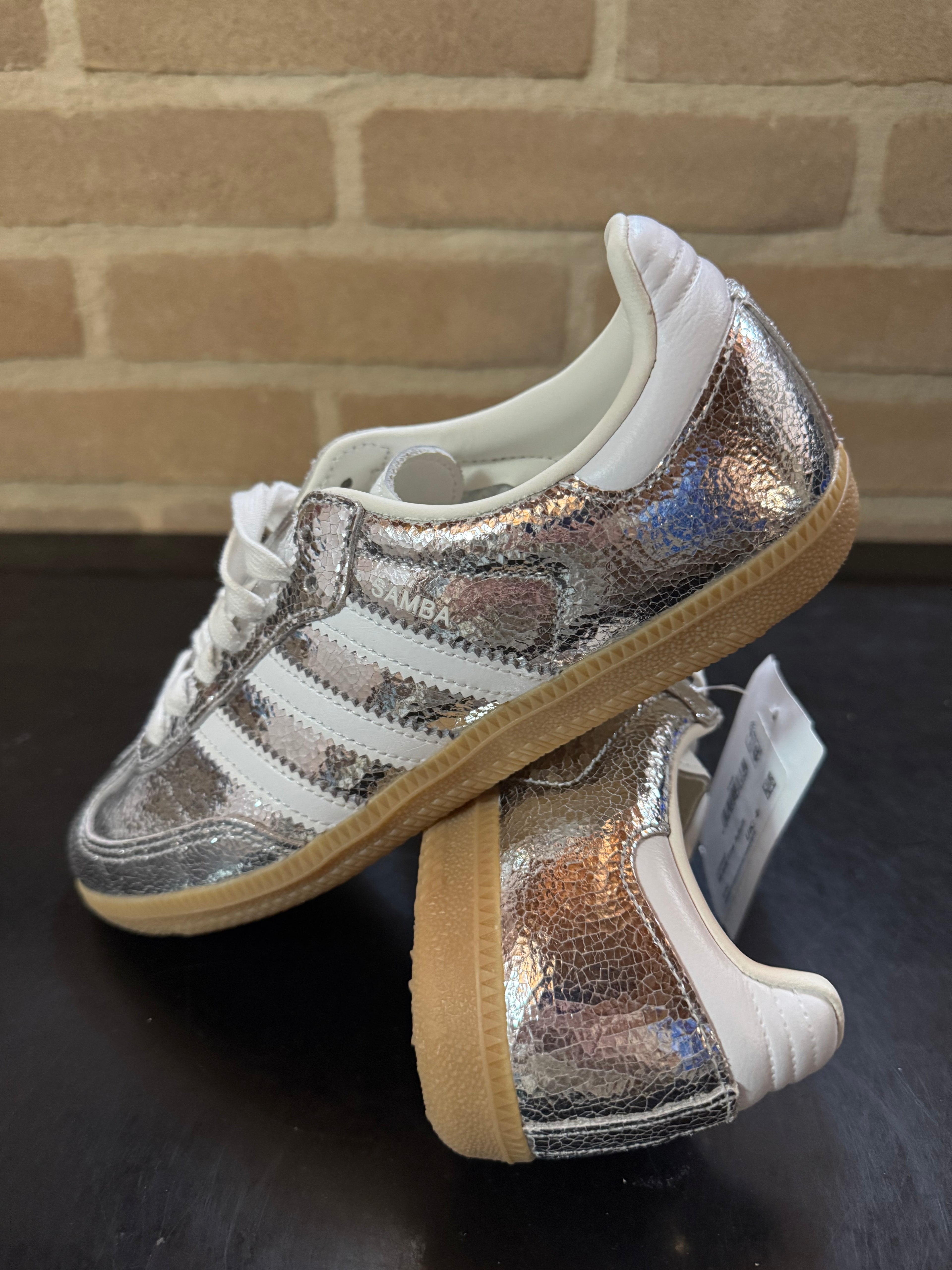 Adidas Samba OG "Cracked Metallic Pack - Silver"