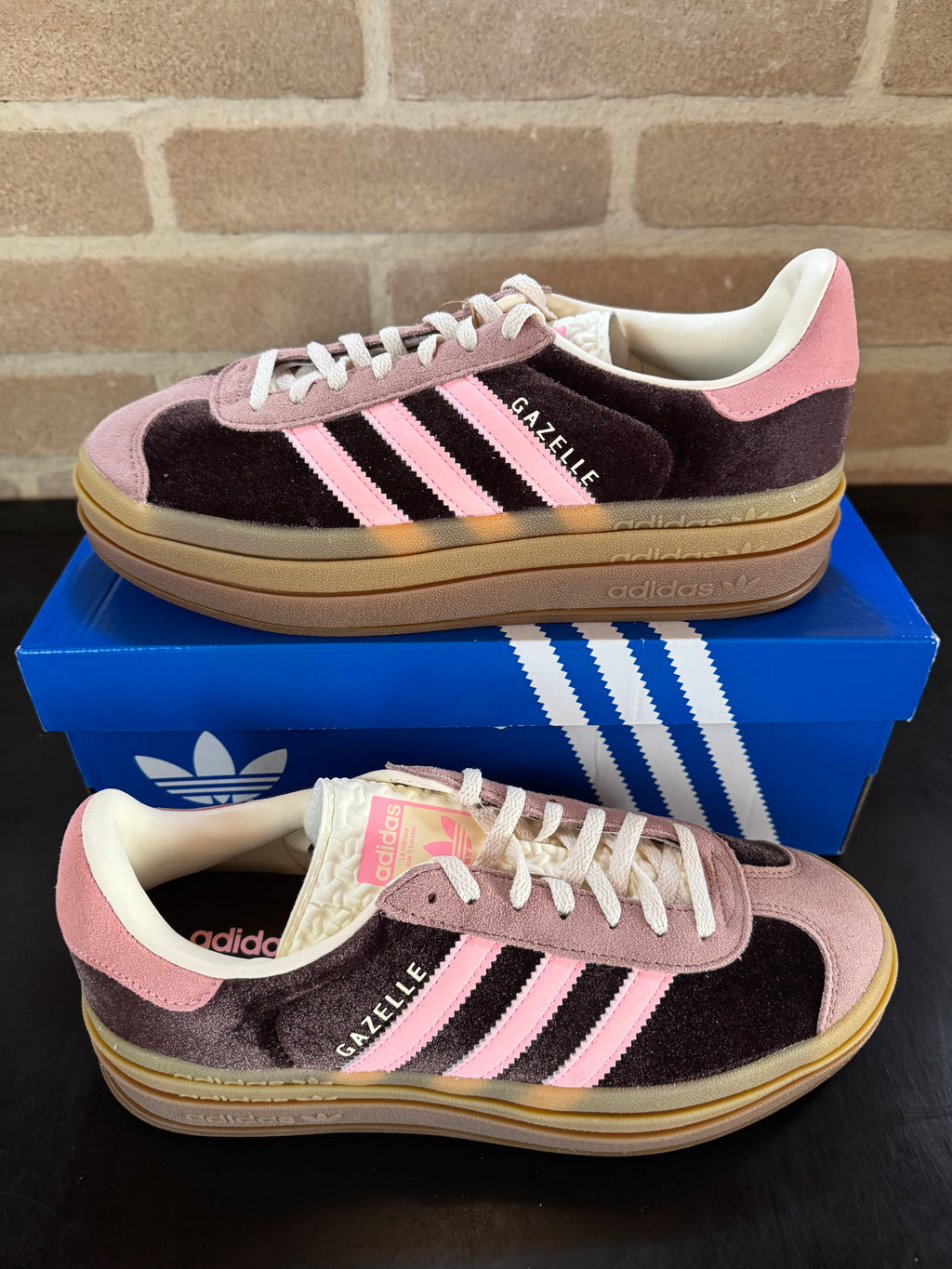 Adidas Gazelle Bold "Shadow Brown Glow Pink Velver"