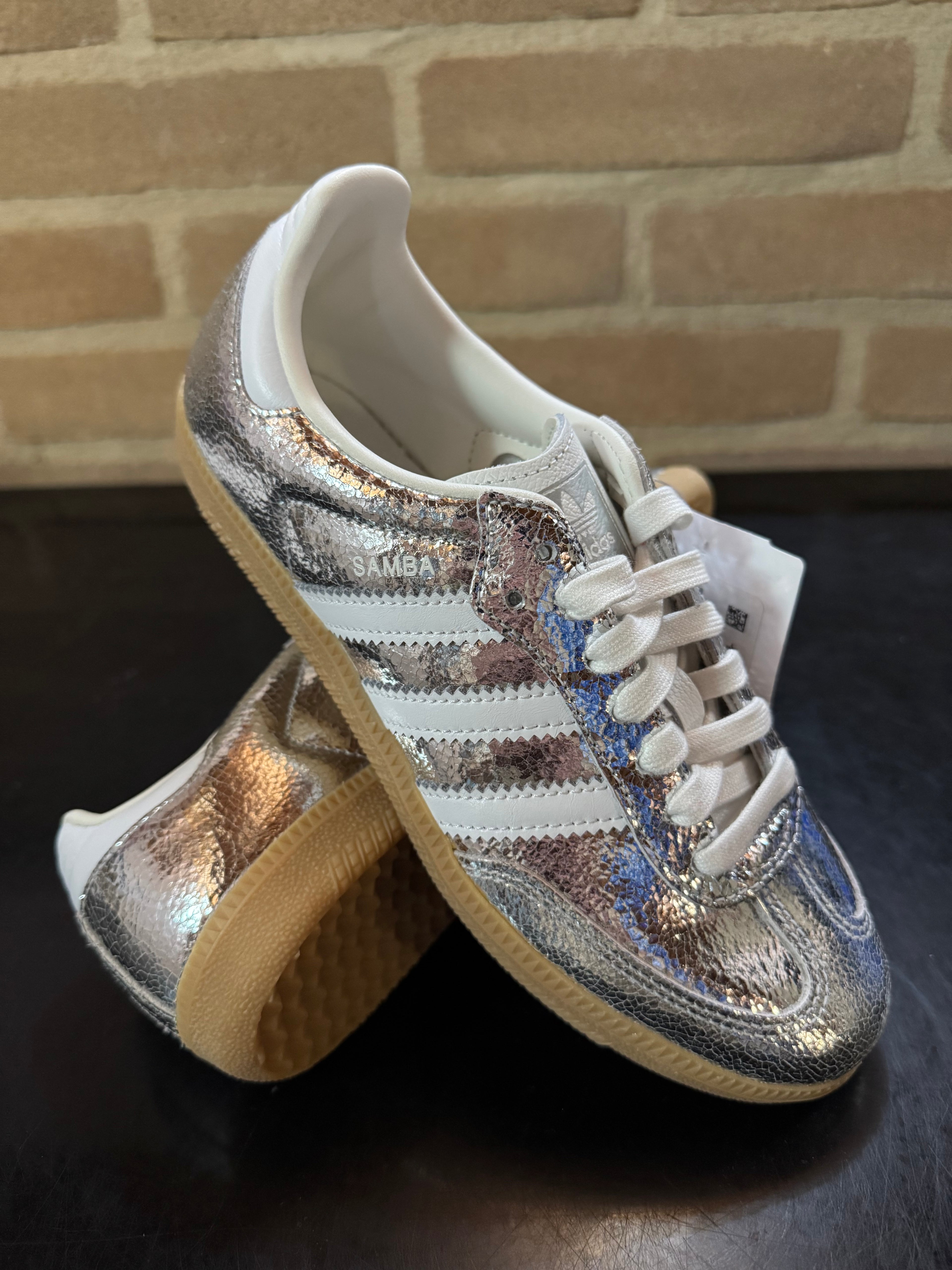 Adidas Samba OG "Cracked Metallic Pack - Silver"
