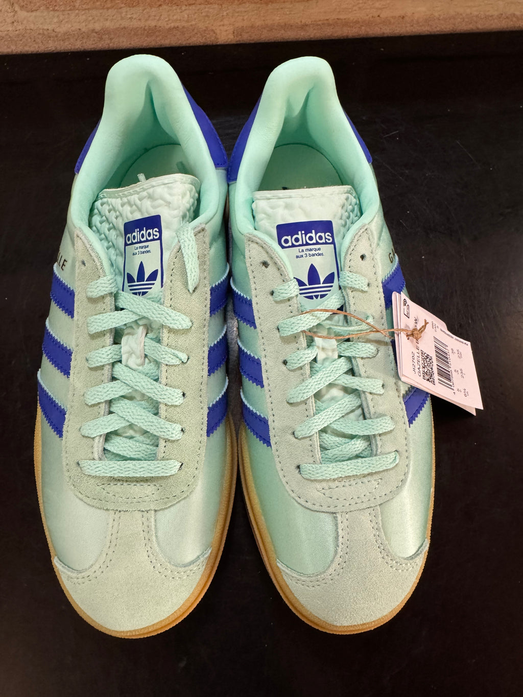 Adidas Gazelle Bold "Clear Mint Lucid Blue Satin"
