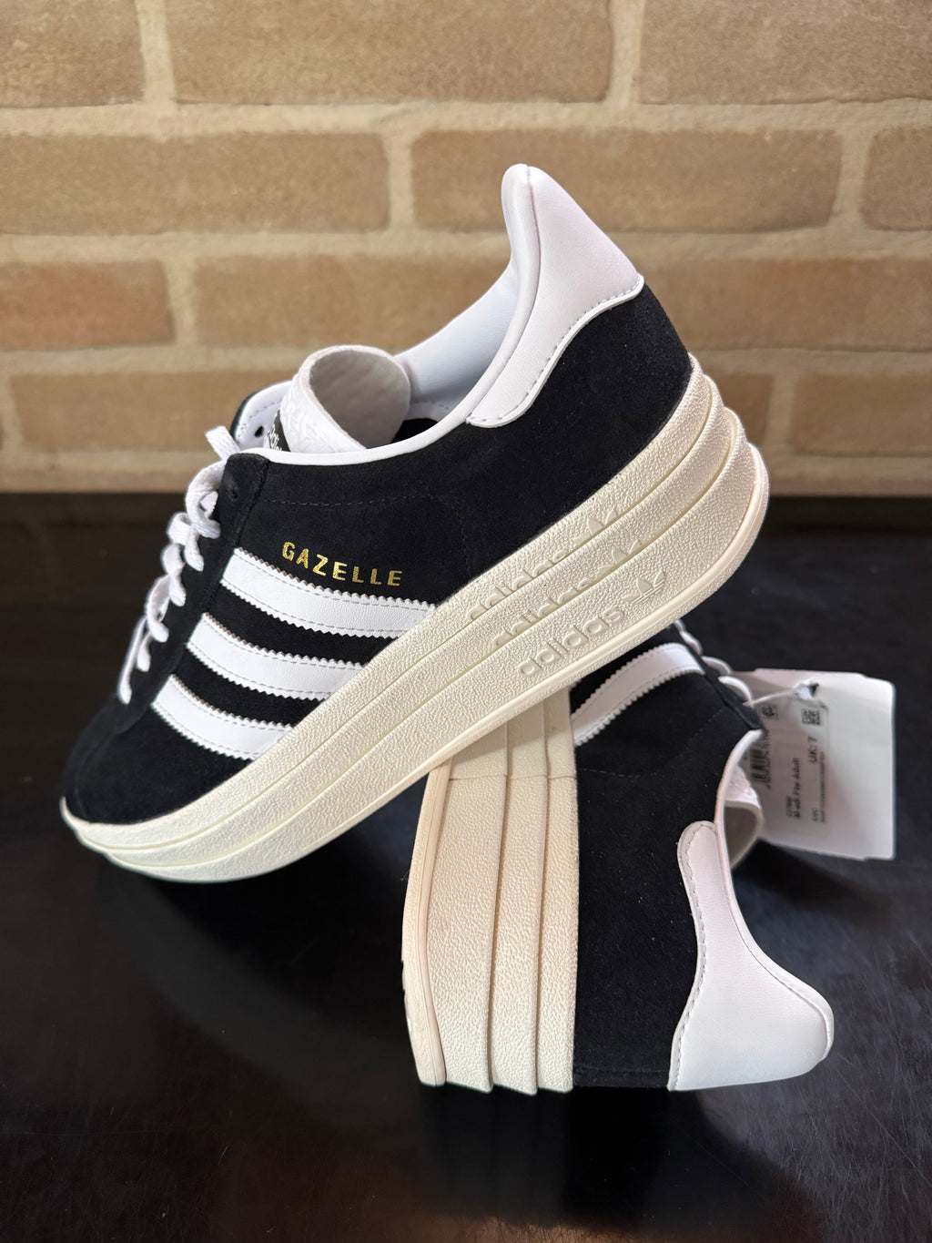 Adidas Gazelle Bold "Black White"