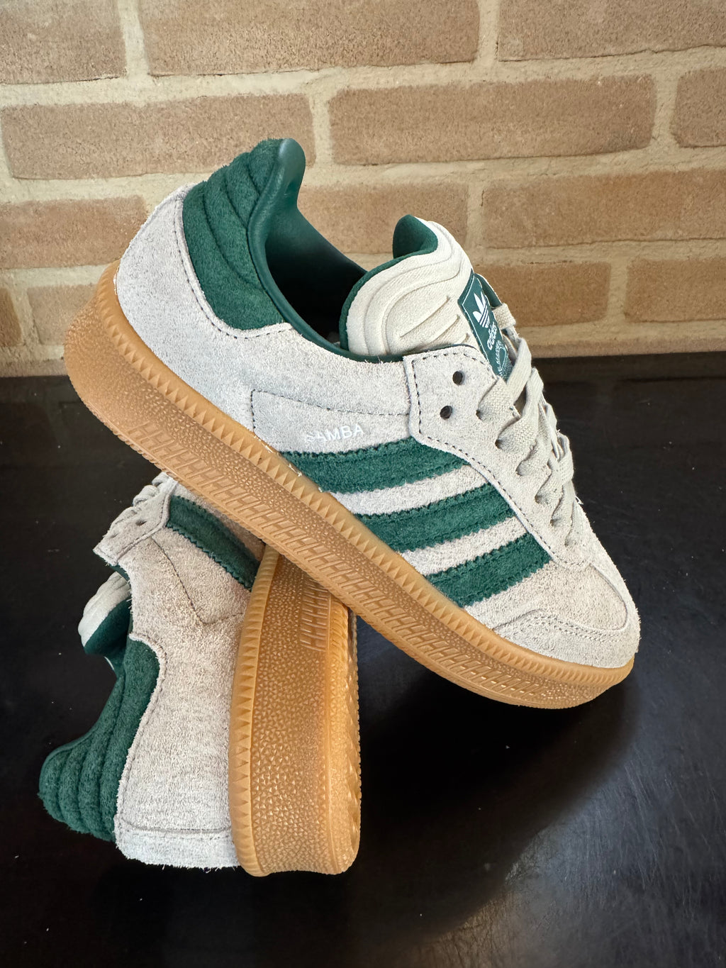 Adidas Samba XLG "Putty Grey Collegiate Green"