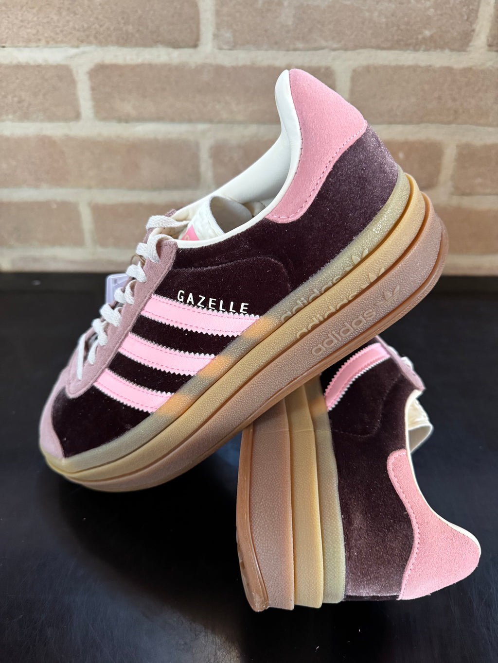 Adidas Gazelle Bold "Shadow Brown Glow Pink Velver"