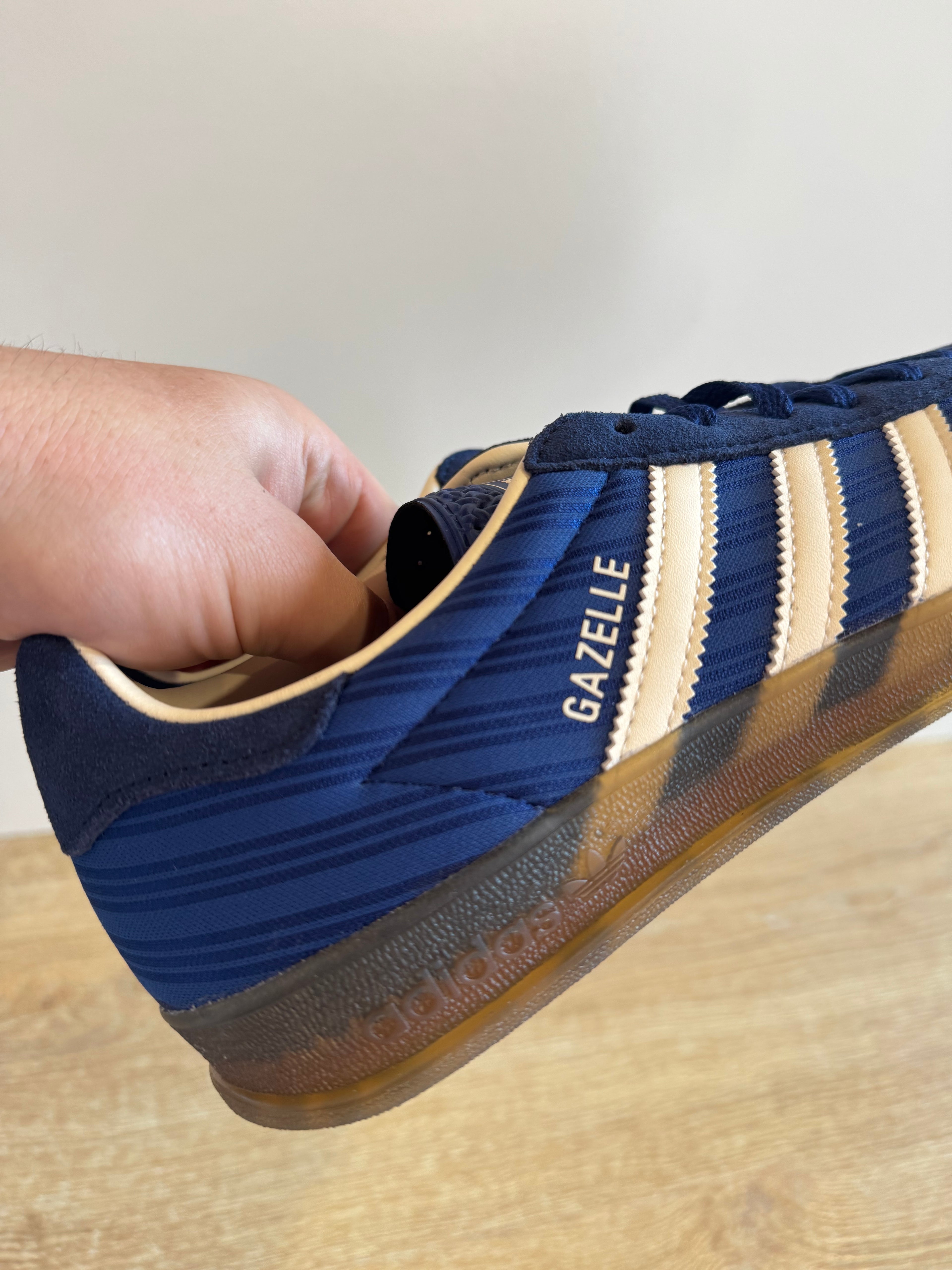 Adidas Gazelle Indoor "Blue Pinstripe Satin"