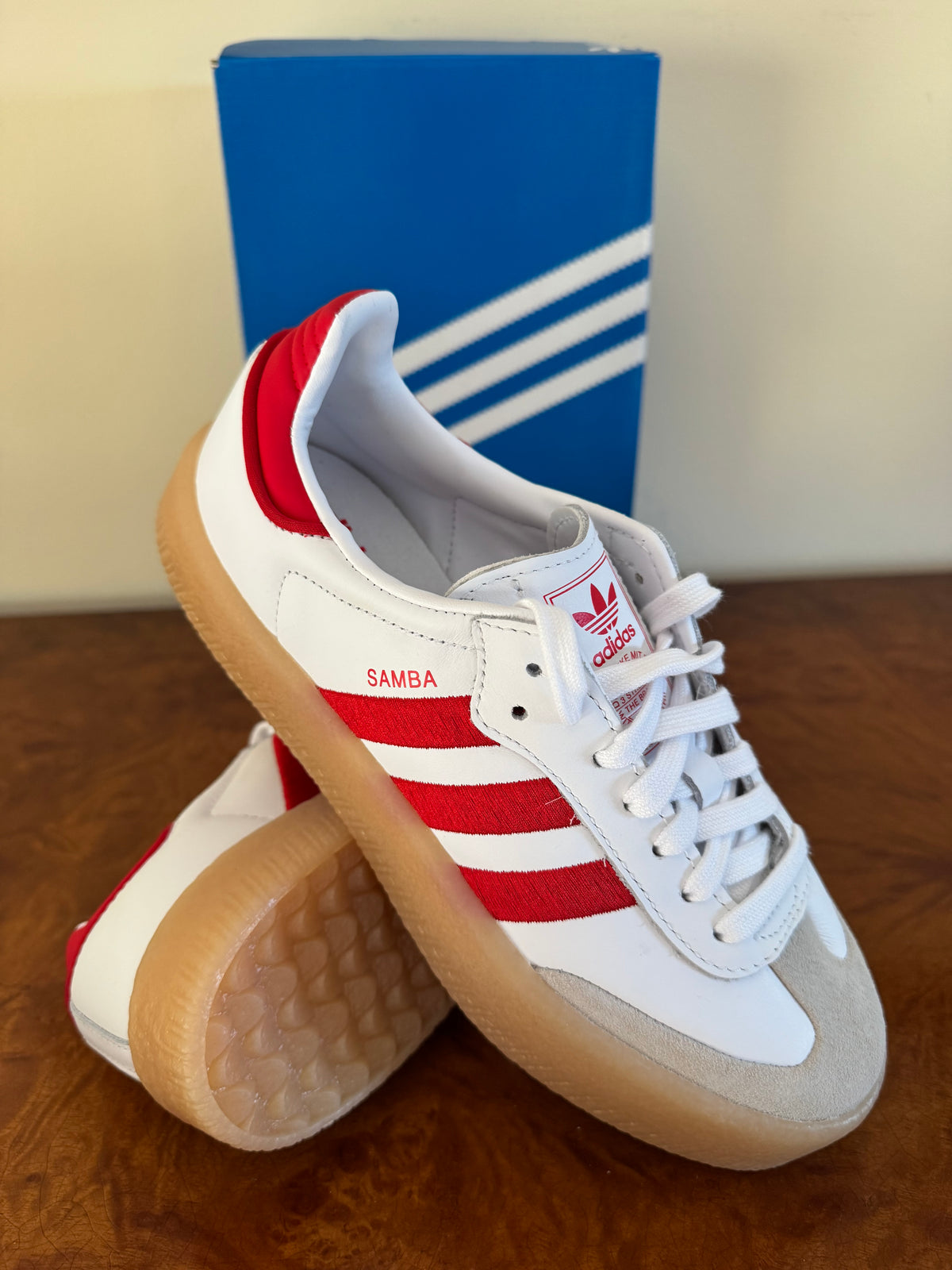 Adidas Sambae "White Scarlet Gum"