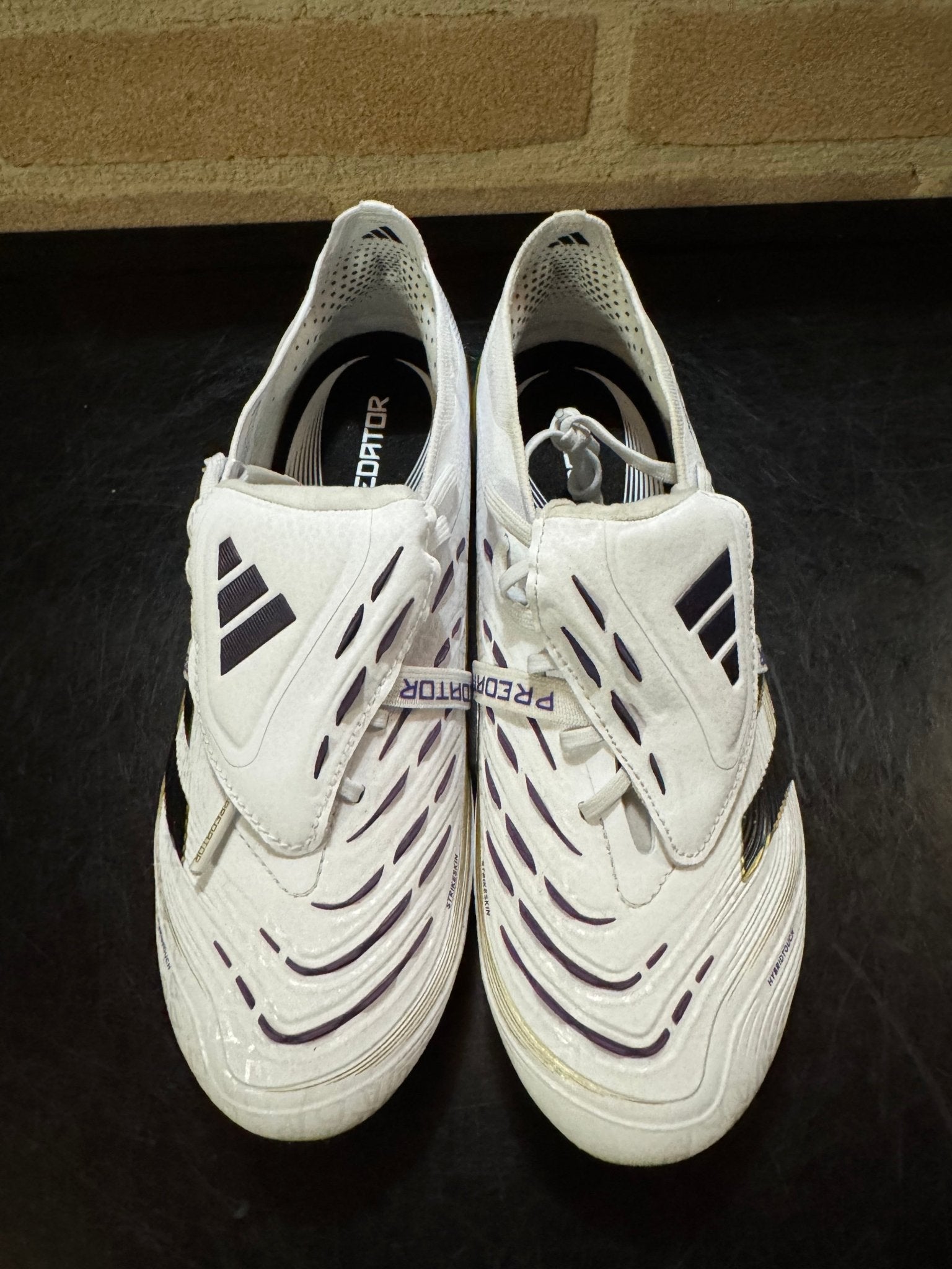 Scarpe da calcio Elite AG - linguetta ripiegabile - Bianco/Nero - Giaguaro_Store