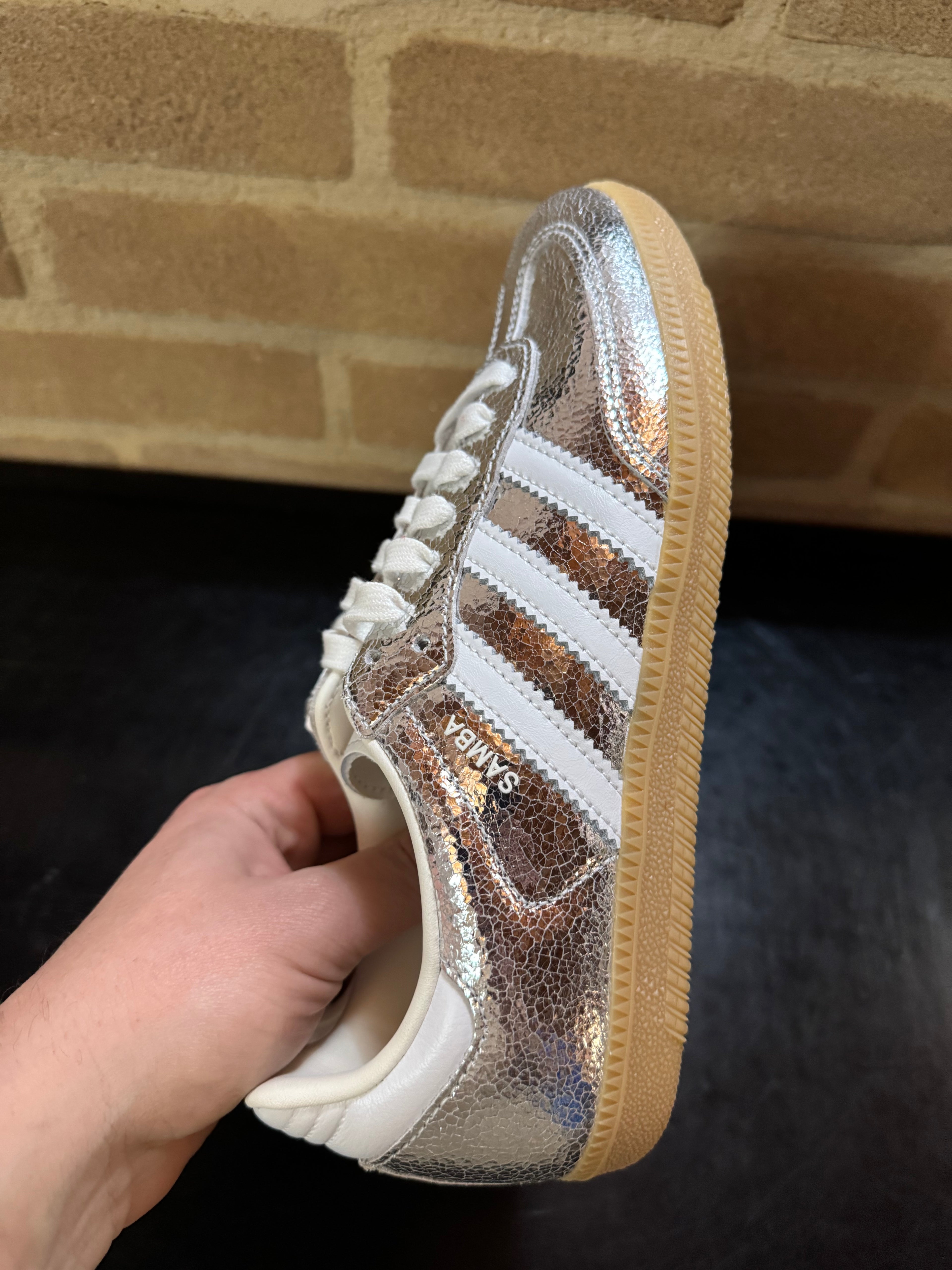 Adidas Samba OG "Cracked Metallic Pack - Silver"