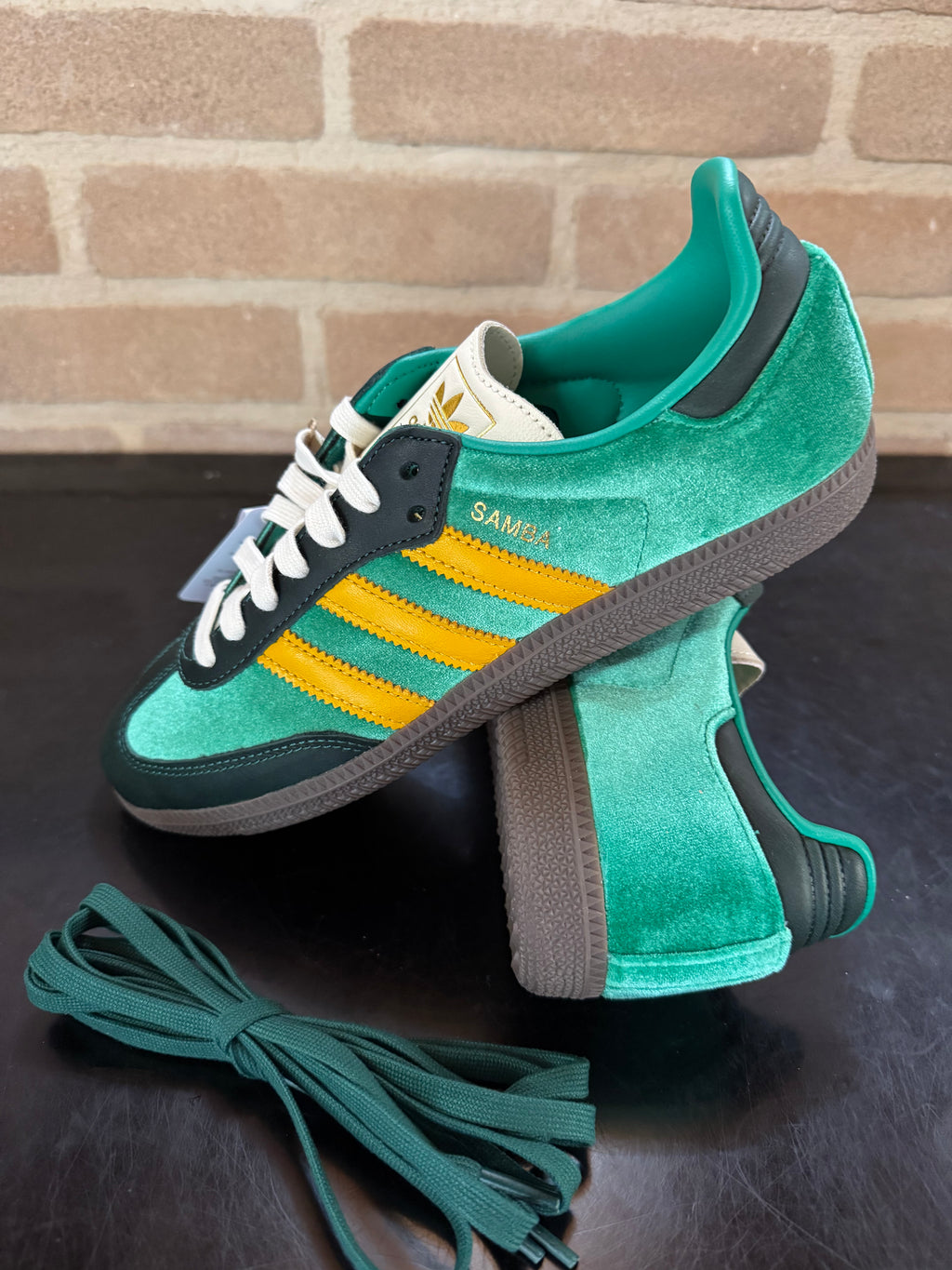 Adidas Samba OG "Green Preloved Yellow Velvet"
