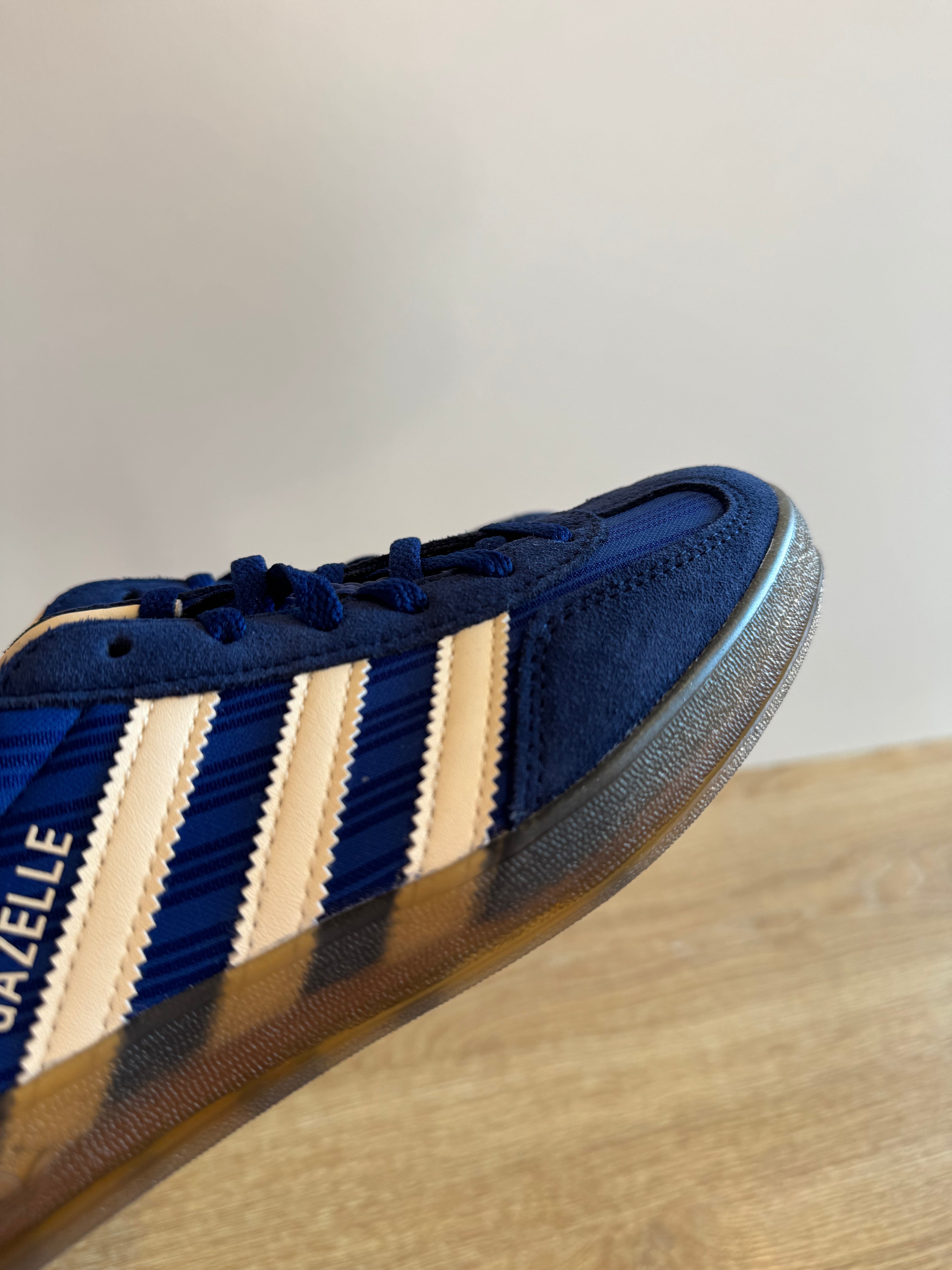Adidas Gazelle Indoor "Blue Pinstripe Satin"