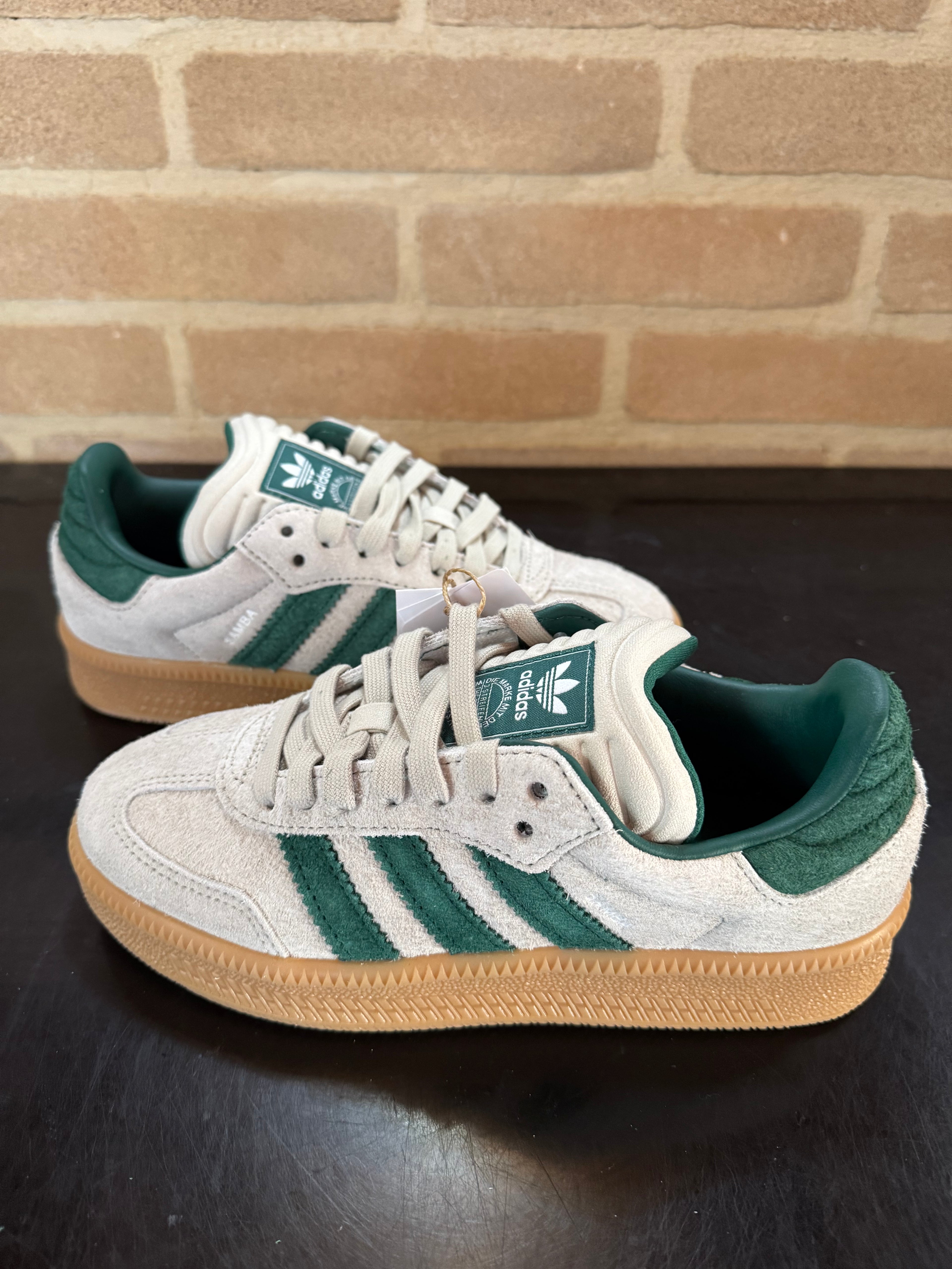 Adidas Samba XLG "Putty Grey Collegiate Green"