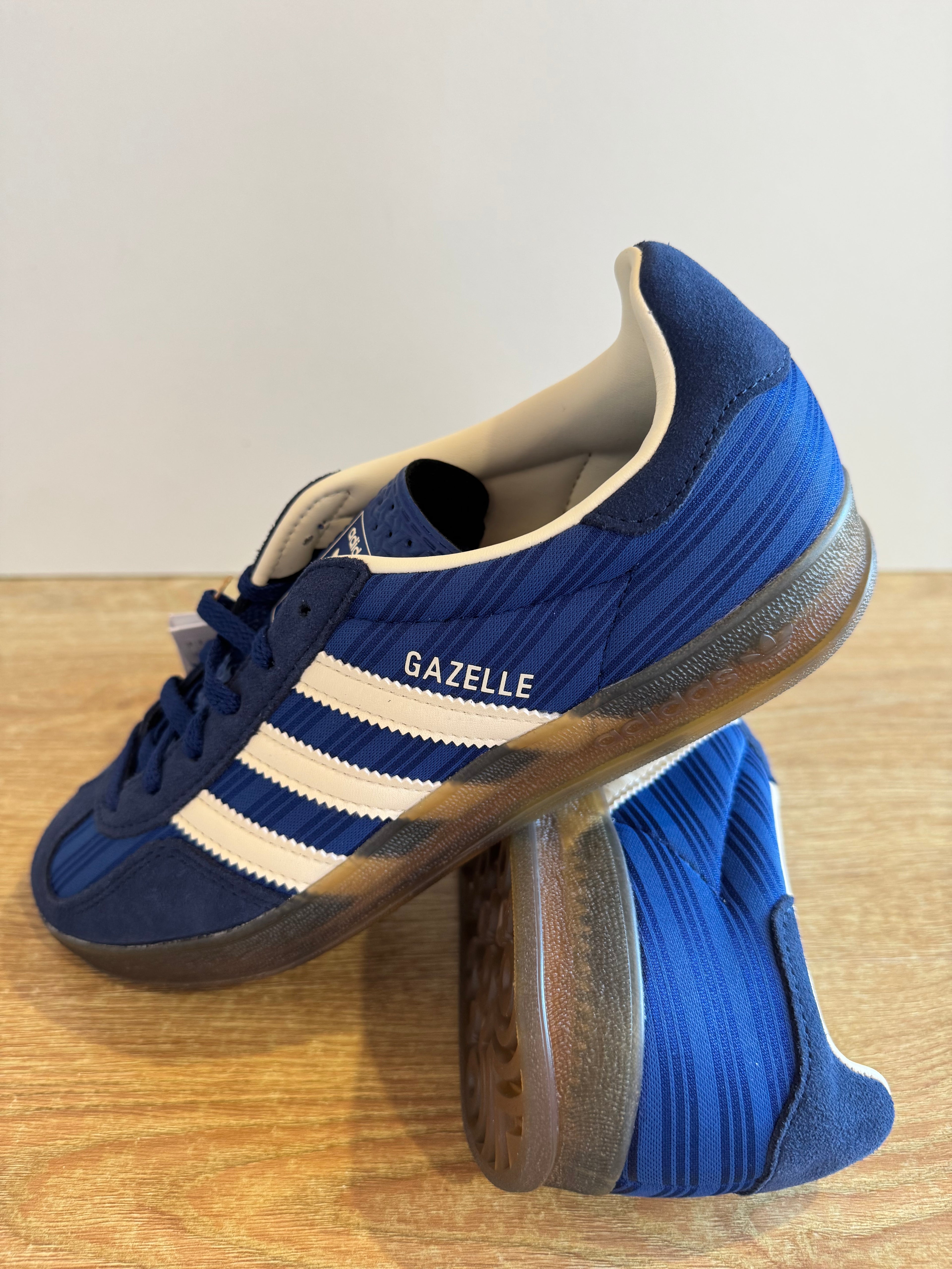 Adidas Gazelle Indoor "Blue Pinstripe Satin"
