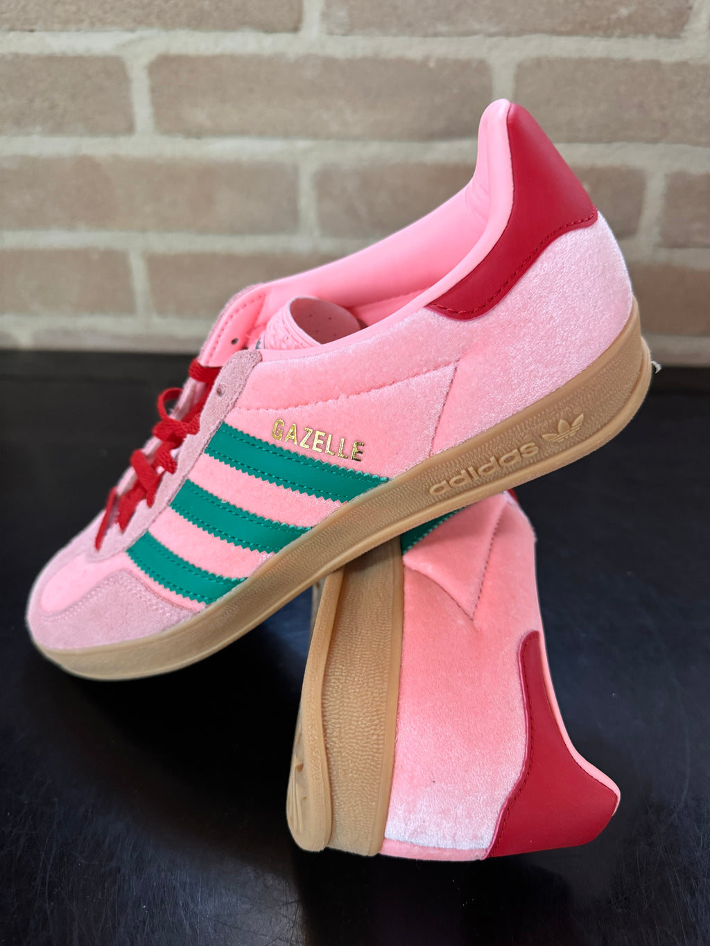 Adidas Gazelle indoor "Glow Pink Court Green"
