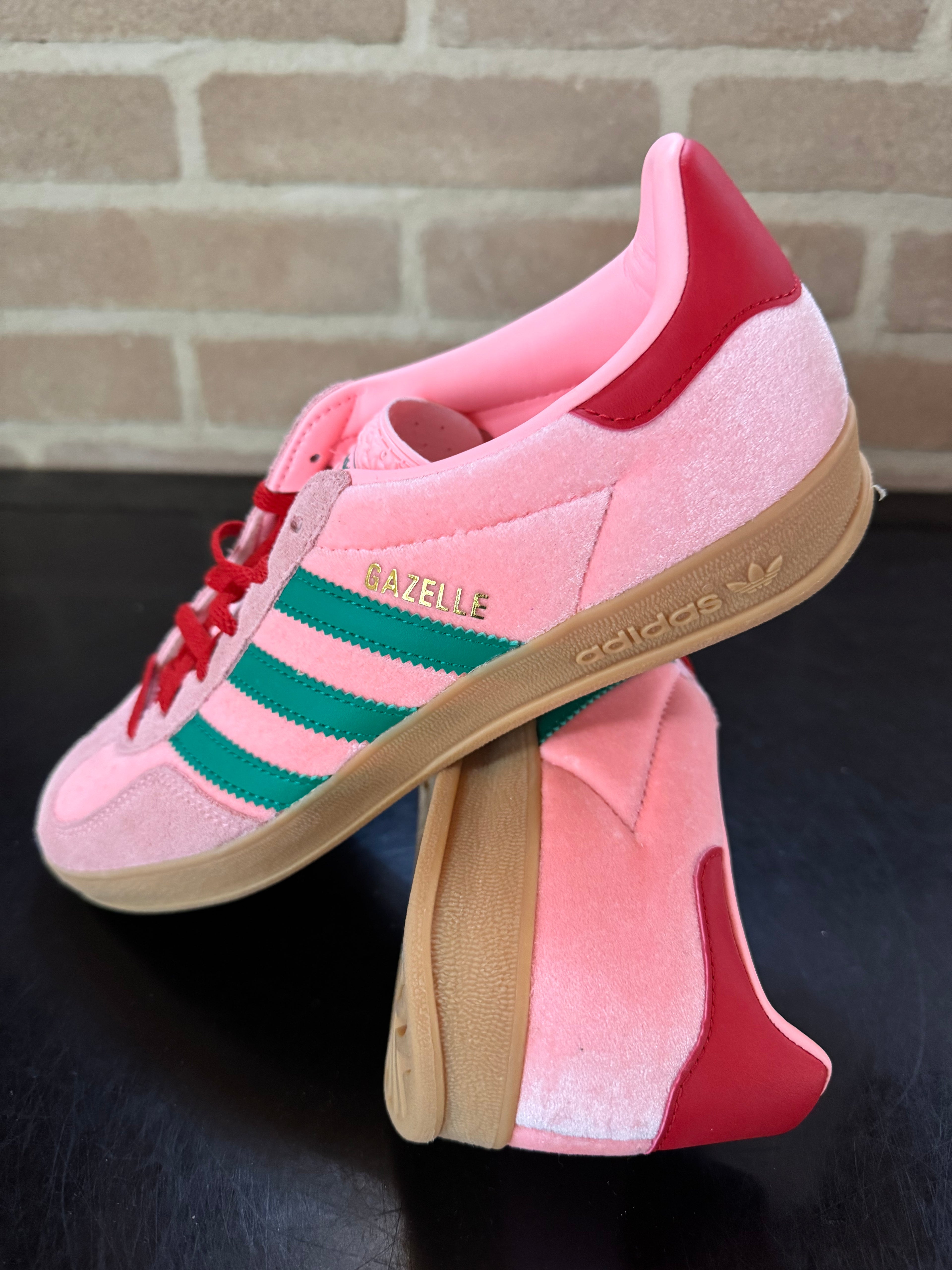 Adidas Gazelle indoor "Glow Pink Court Green"
