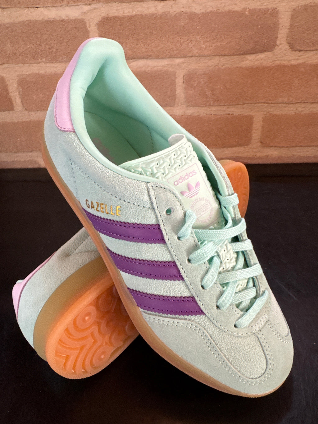 Adidas Gazelle Indoor "Clear Mint Active Purple"