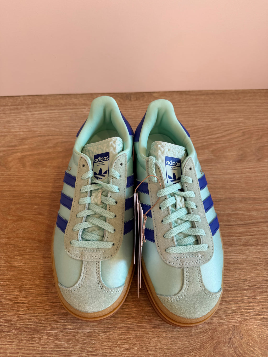 Adidas Gazelle Bold "Clear Mint Lucid Blue Satin"
