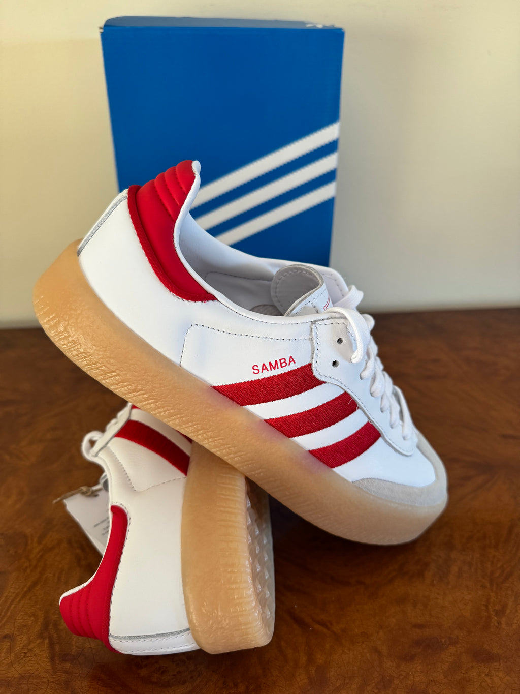 Adidas Sambae "White Scarlet Gum"