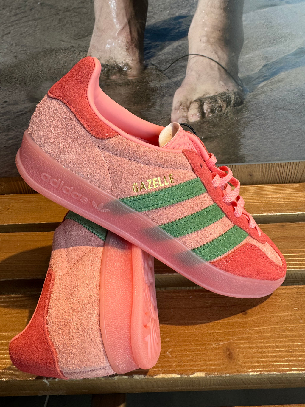 Adidas Gazelle Indoor - Rosa/Verde
