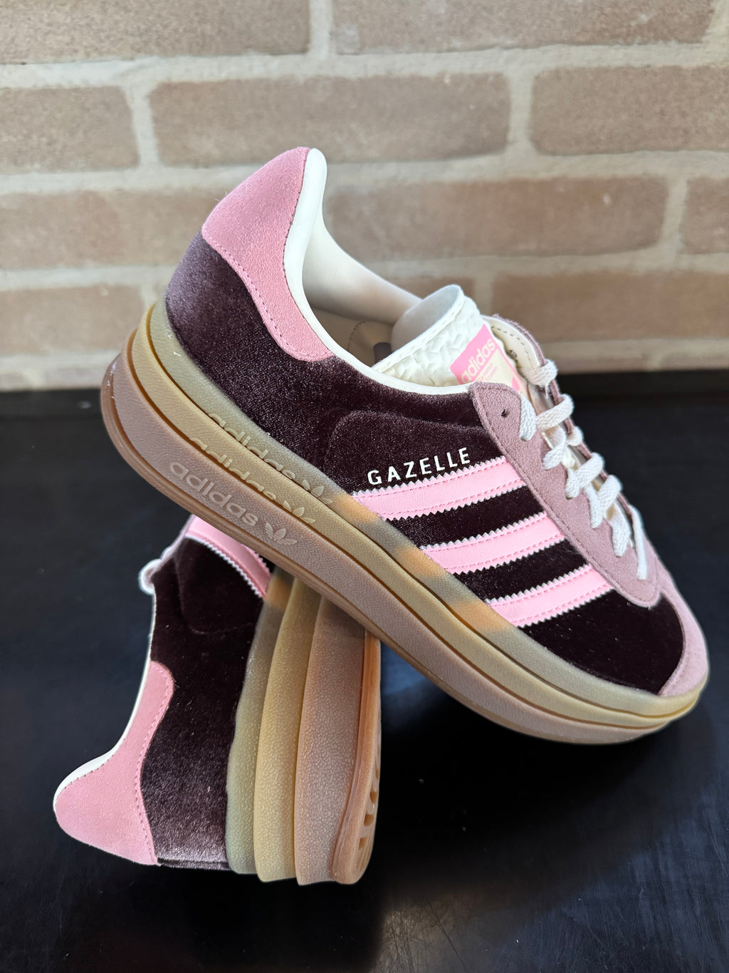 Adidas Gazelle Bold "Shadow Brown Glow Pink Velver"