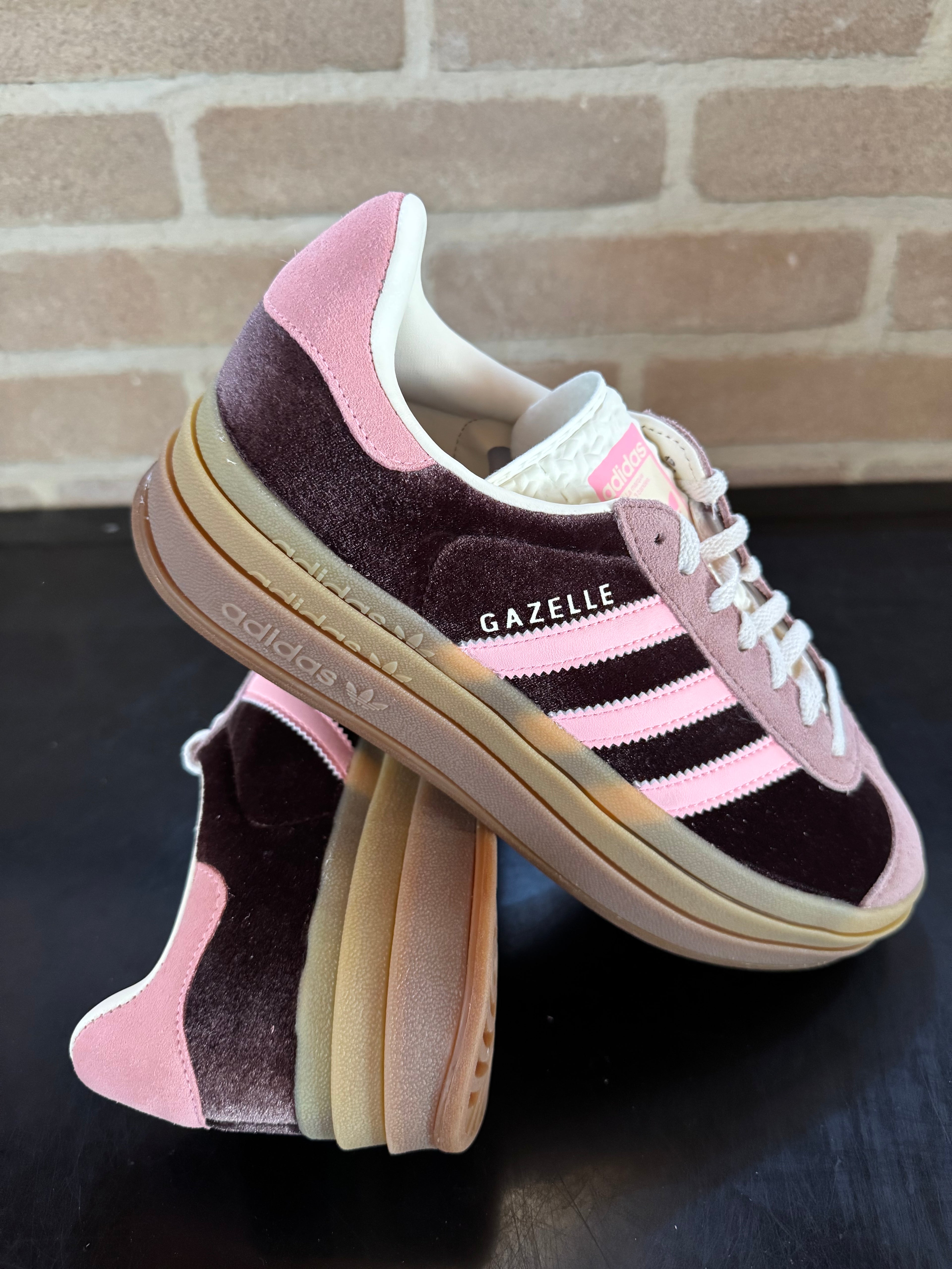 Adidas Gazelle Bold "Shadow Brown Glow Pink Velver"