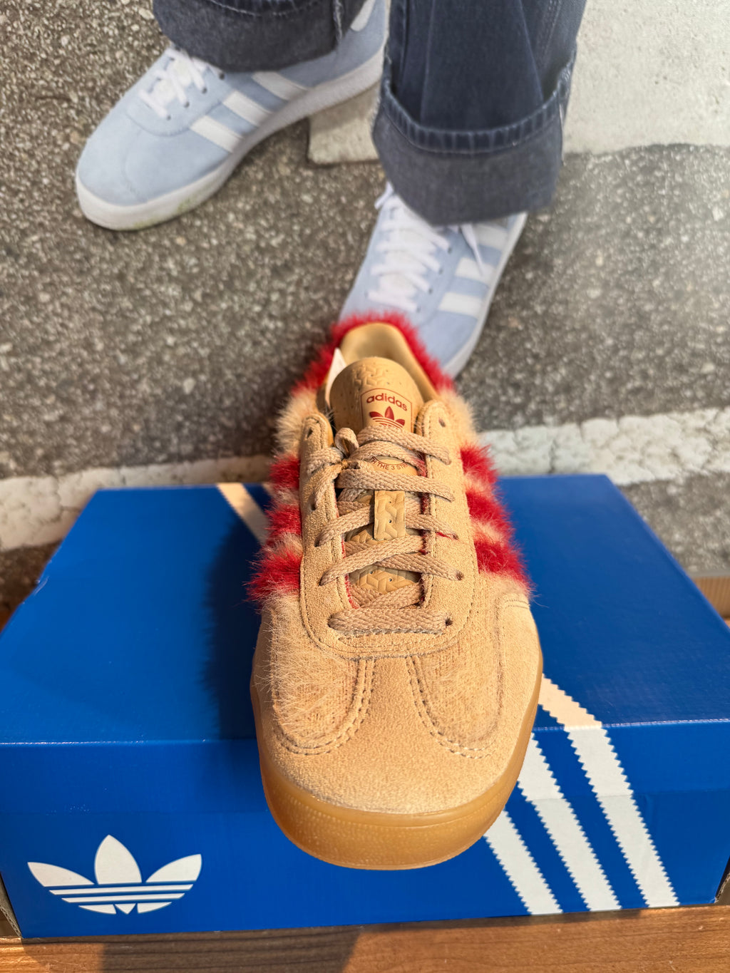 Adidas Gazelle Indoor "Beige Red Gum"