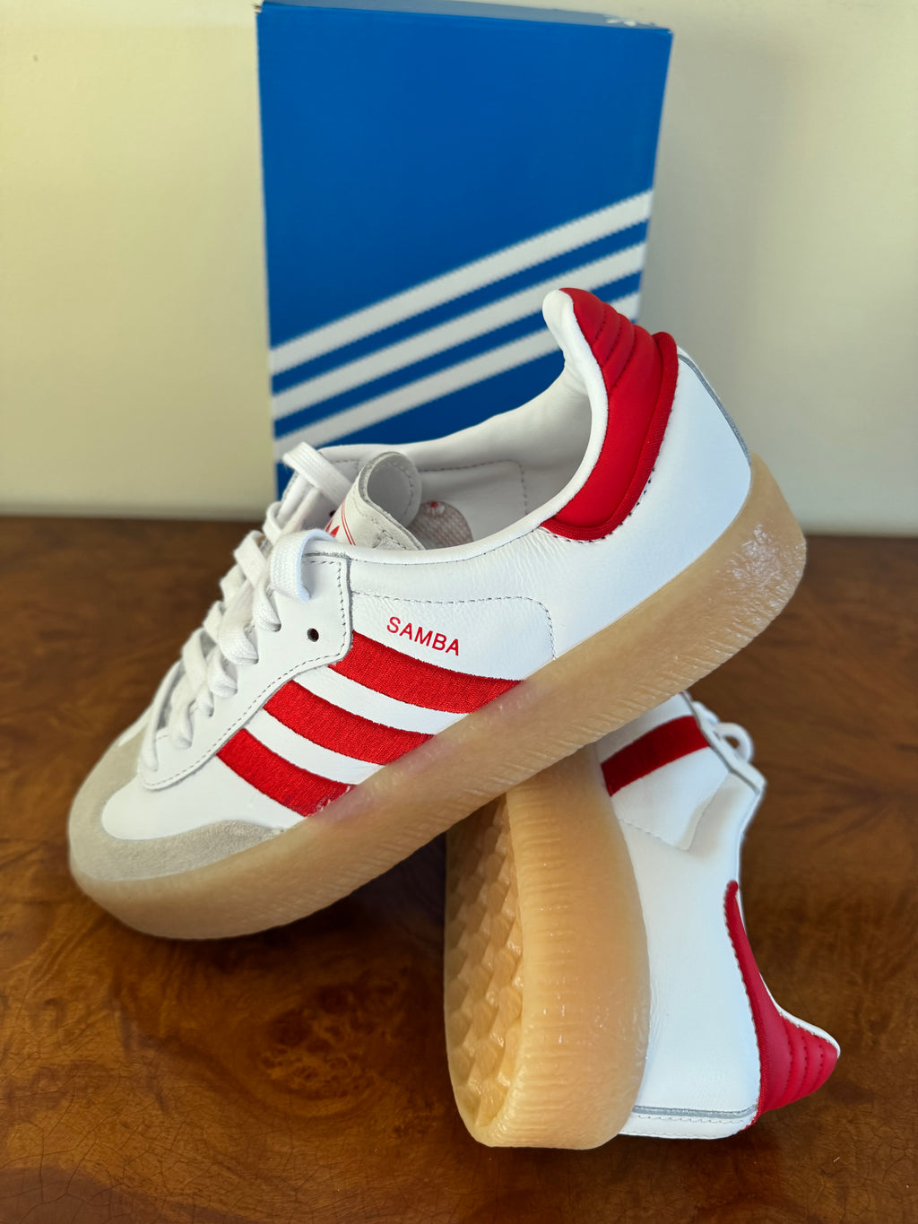 Adidas Sambae "White Scarlet Gum"