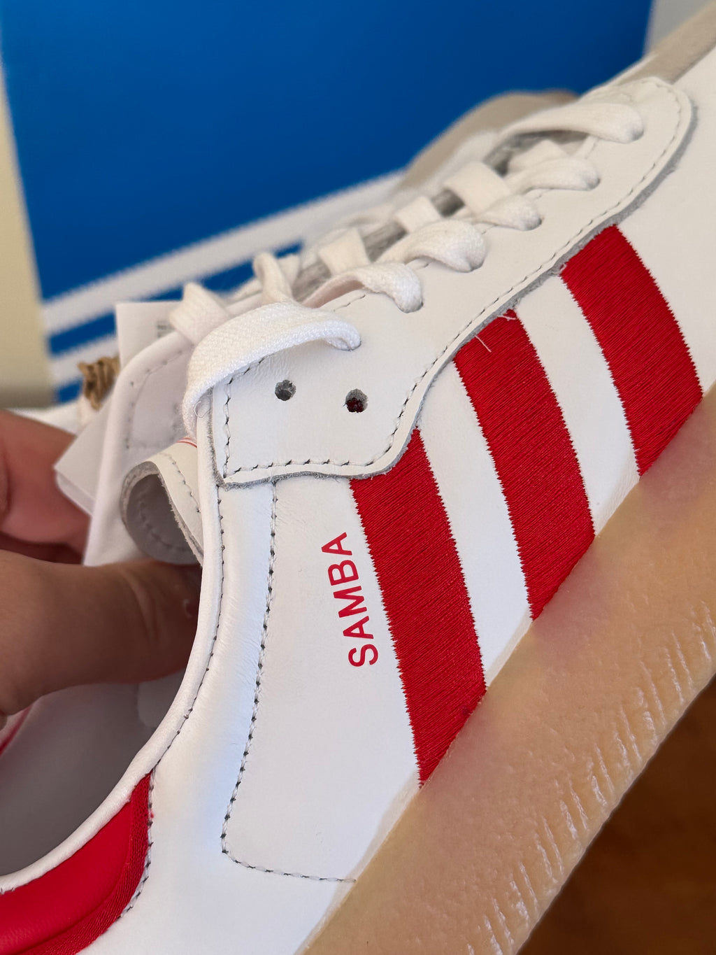 Adidas Sambae "White Scarlet Gum"