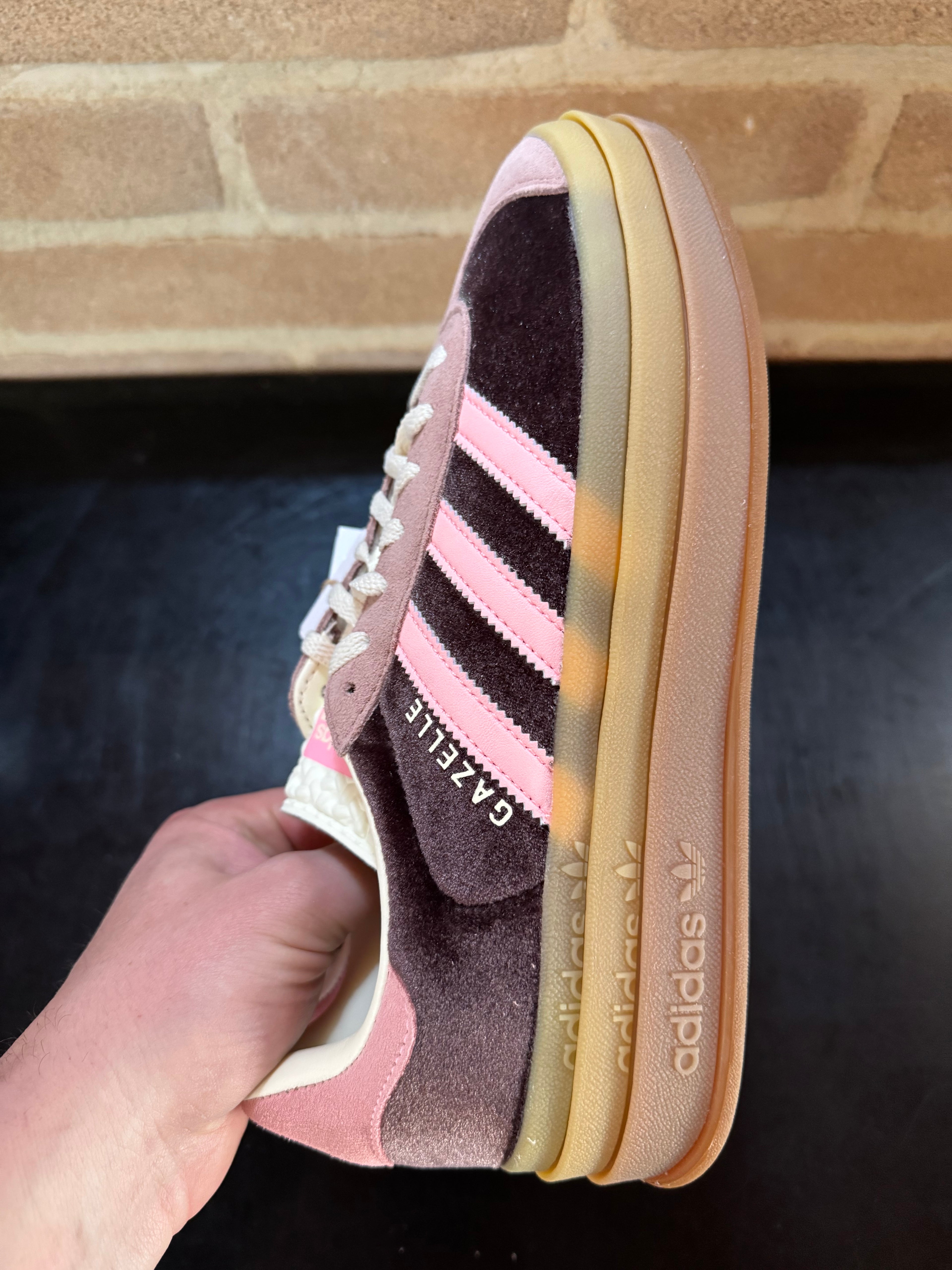 Adidas Gazelle Bold "Shadow Brown Glow Pink Velver"