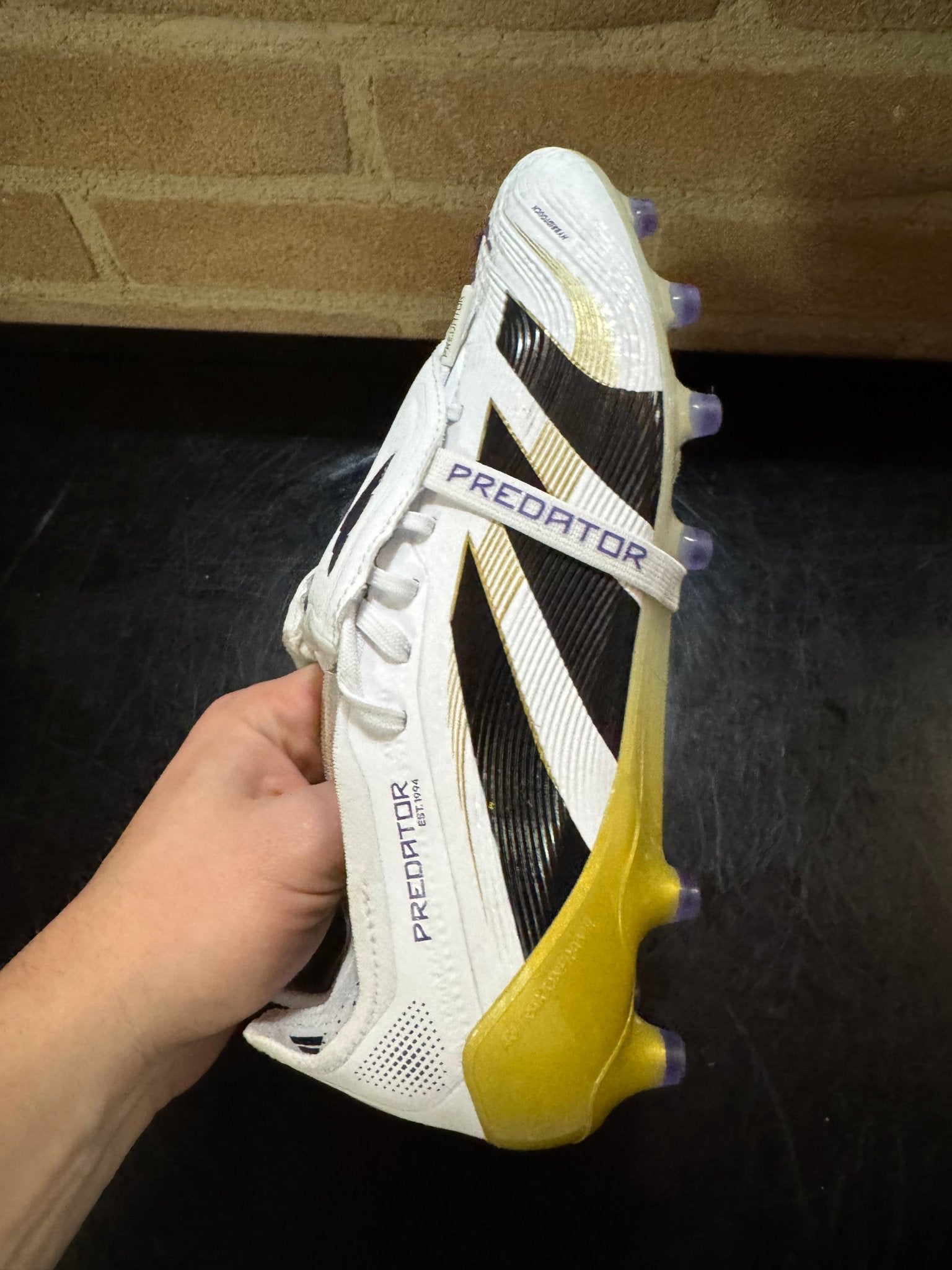 Scarpe da calcio Elite AG - linguetta ripiegabile - Bianco/Nero - Giaguaro_Store