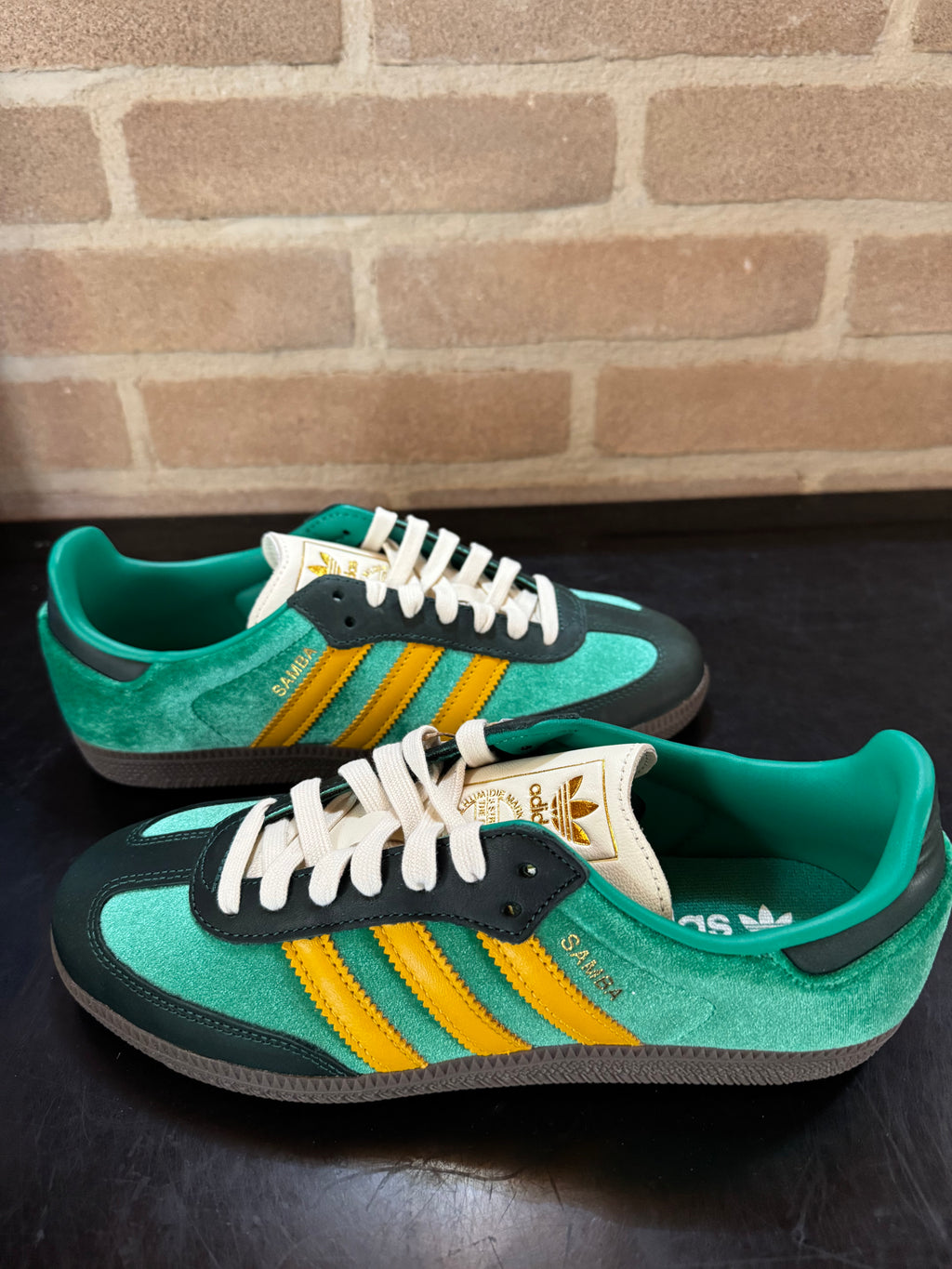 Adidas Samba OG "Green Preloved Yellow Velvet"
