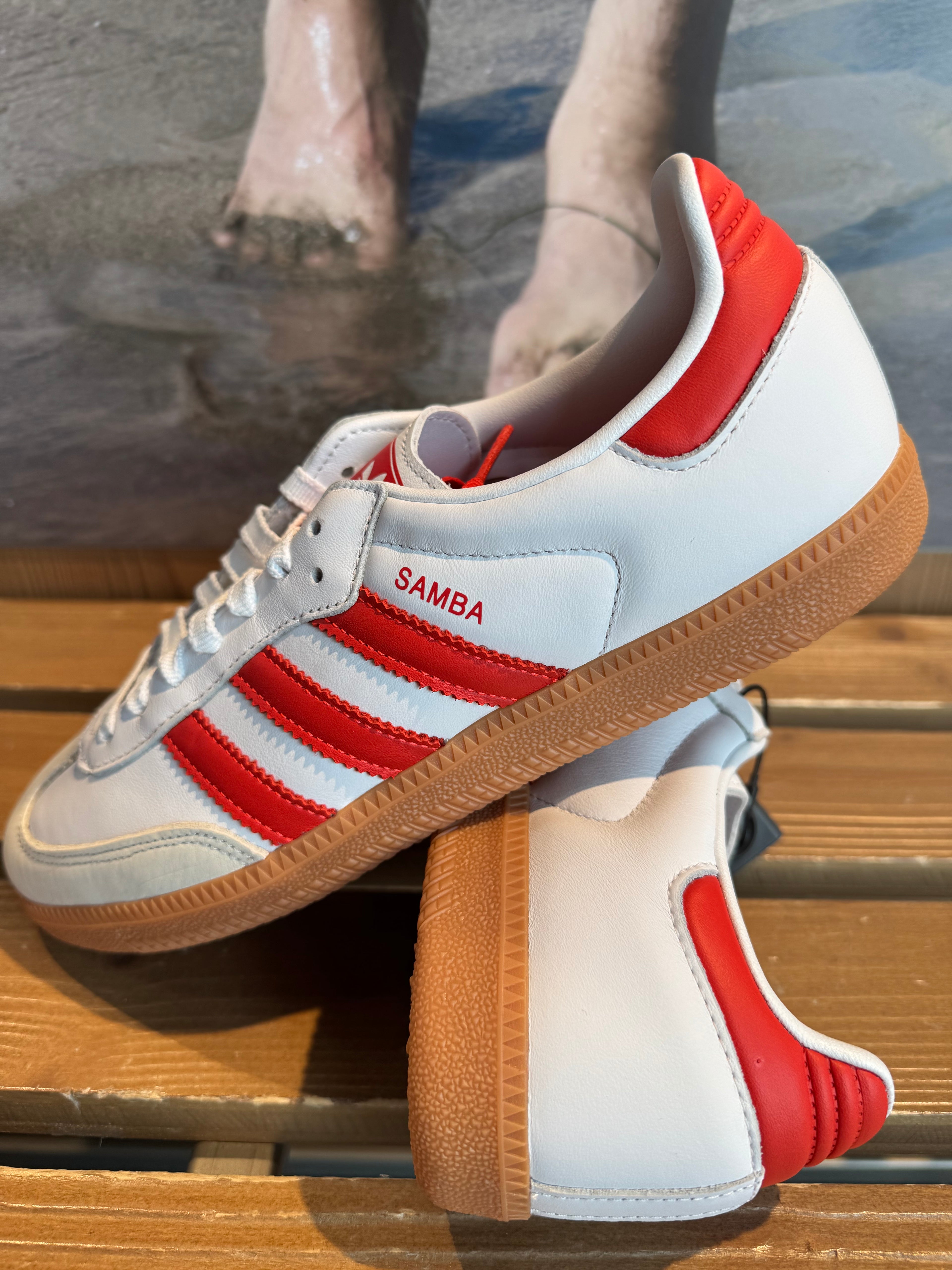 Adidas Samba OG - Bianco/rosse