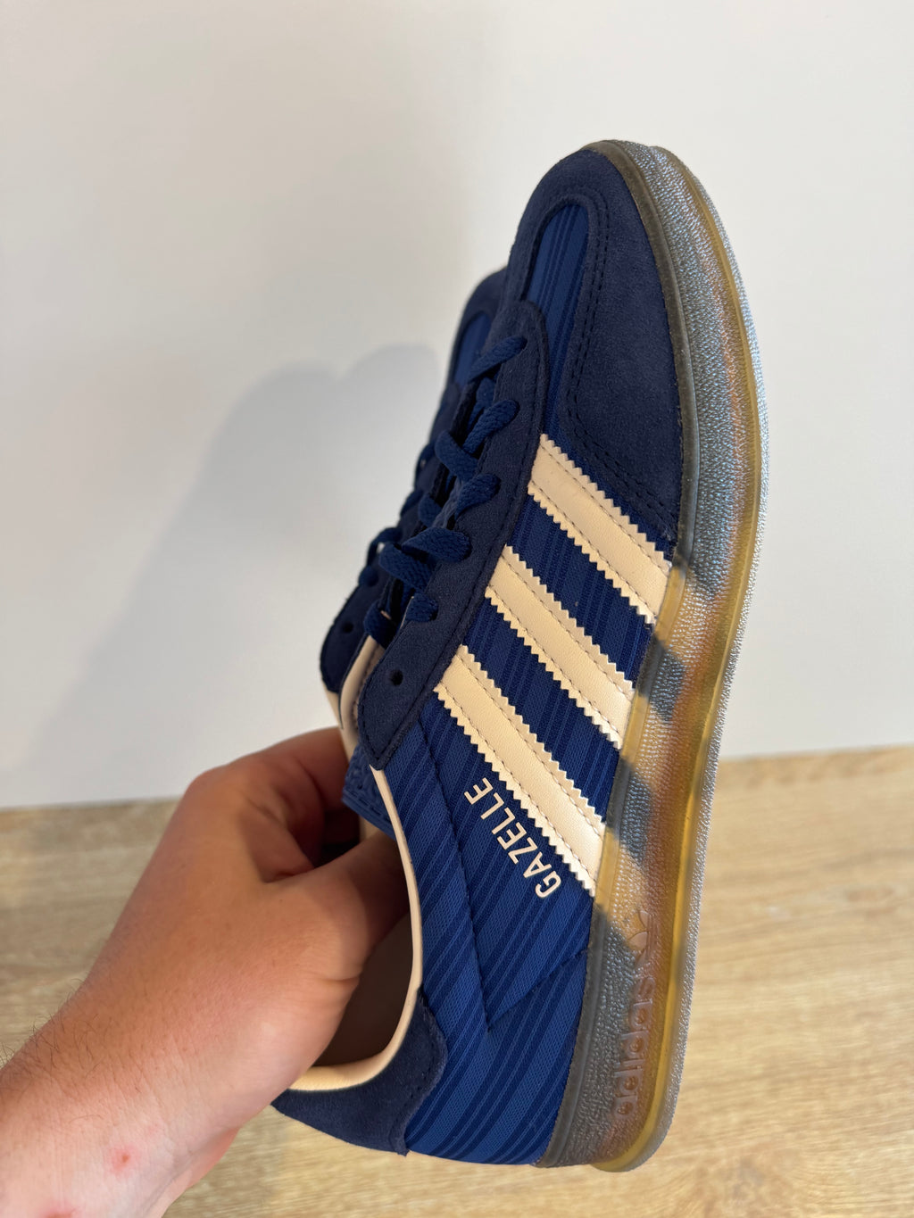 Adidas Gazelle Indoor "Blue Pinstripe Satin"