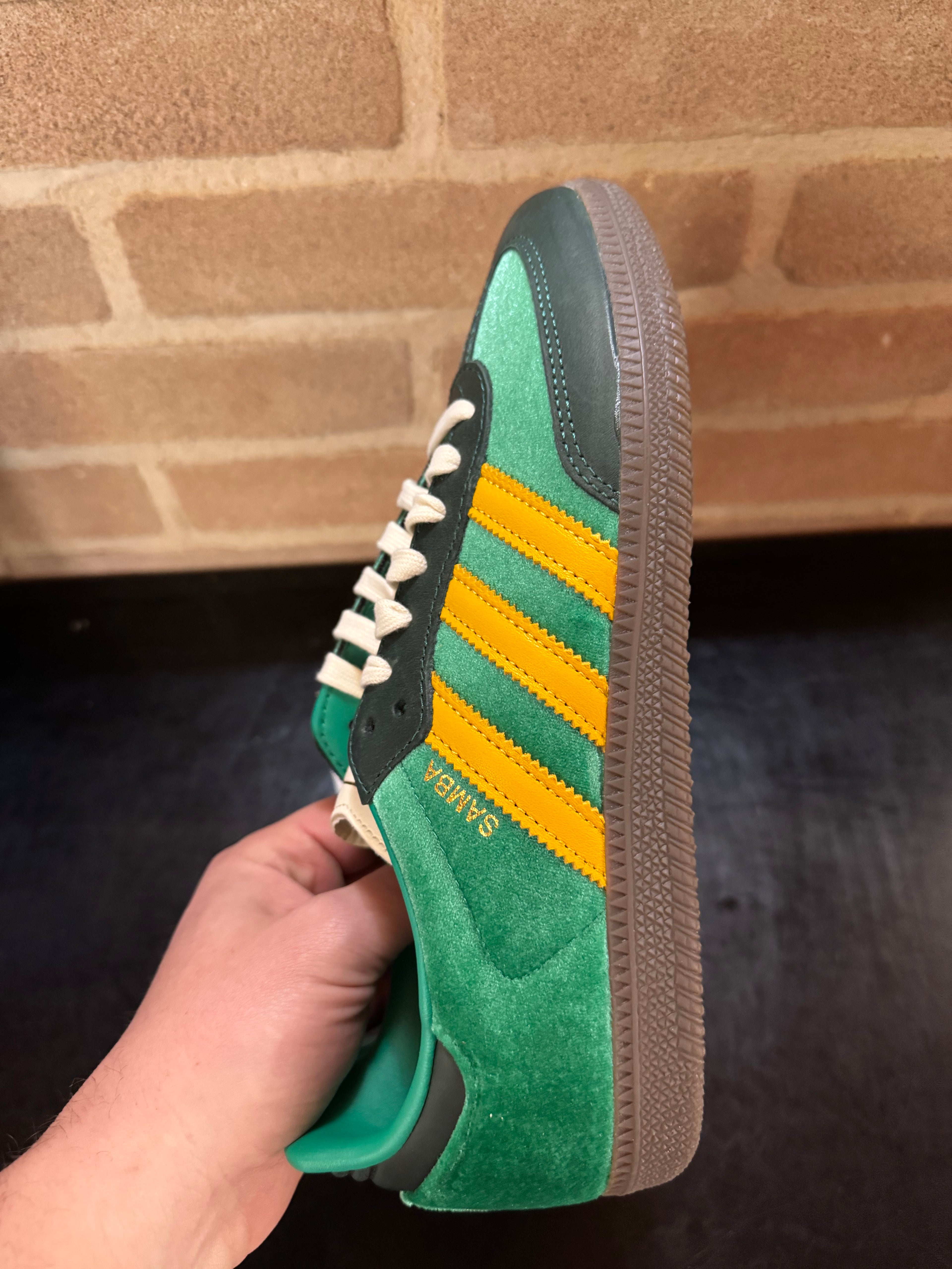 Adidas Samba OG "Green Preloved Yellow Velvet"