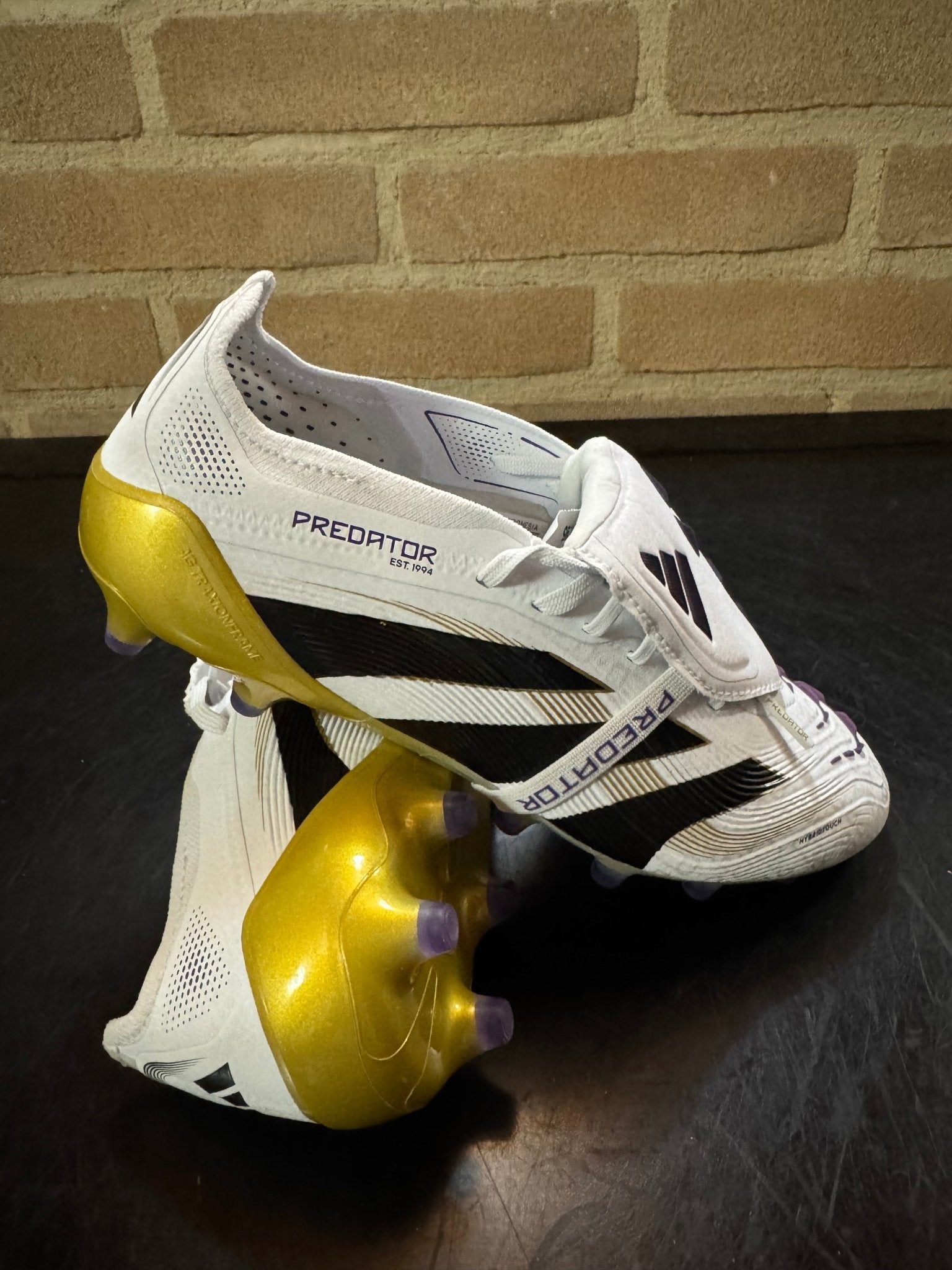 Scarpe da calcio Elite AG - linguetta ripiegabile - Bianco/Nero - Giaguaro_Store