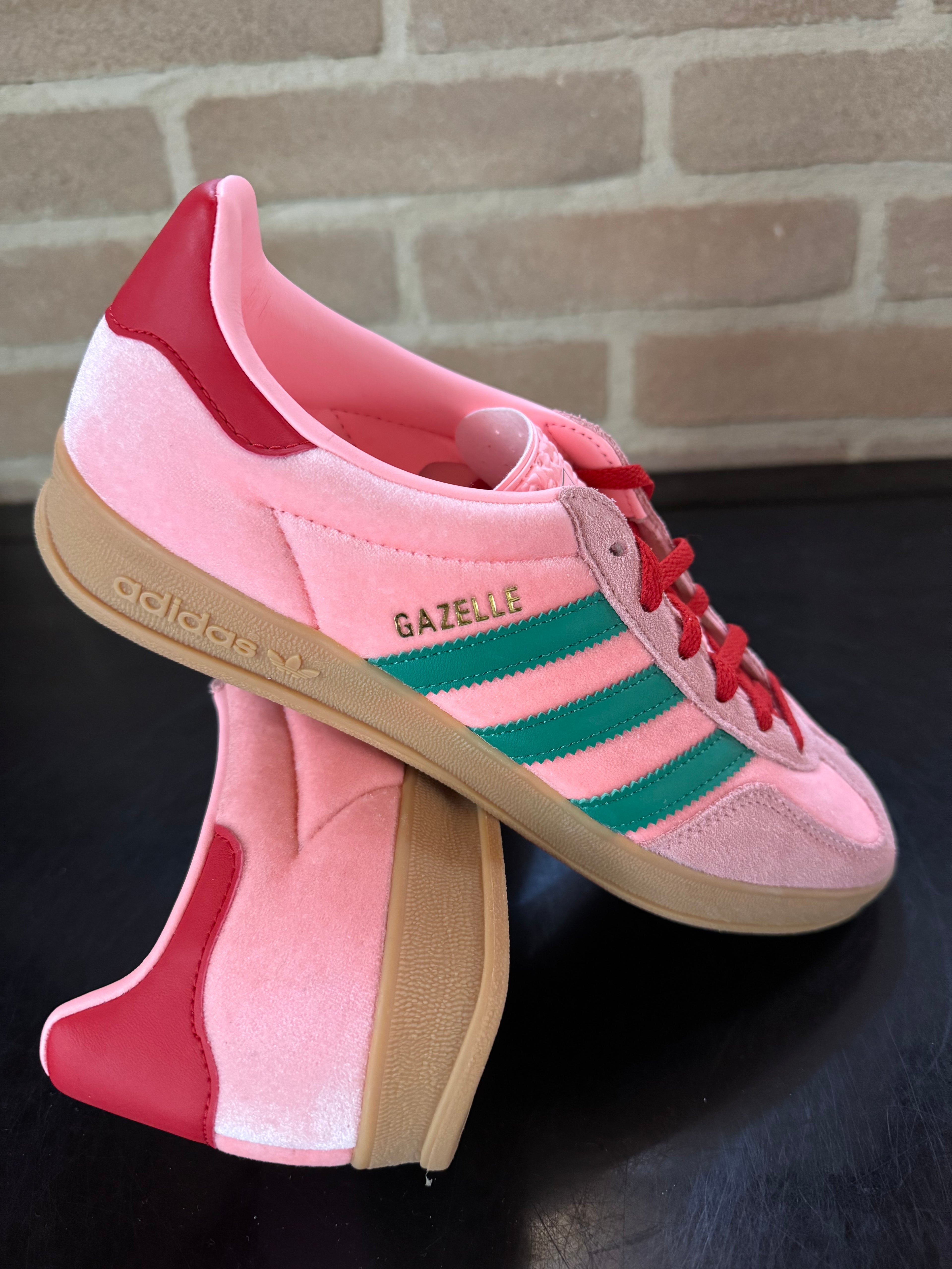 Adidas Gazelle indoor "Glow Pink Court Green"