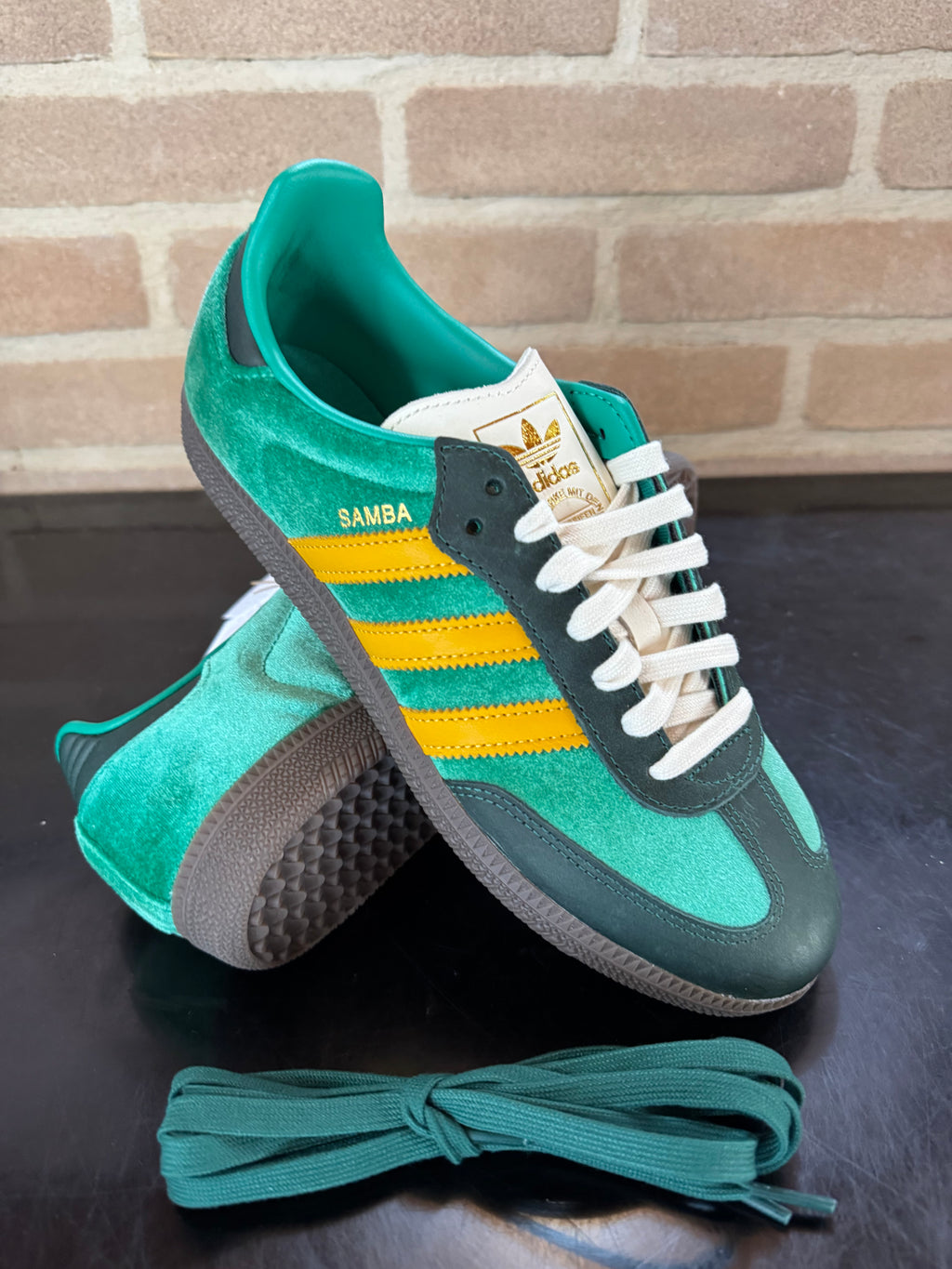 Adidas Samba OG "Green Preloved Yellow Velvet"