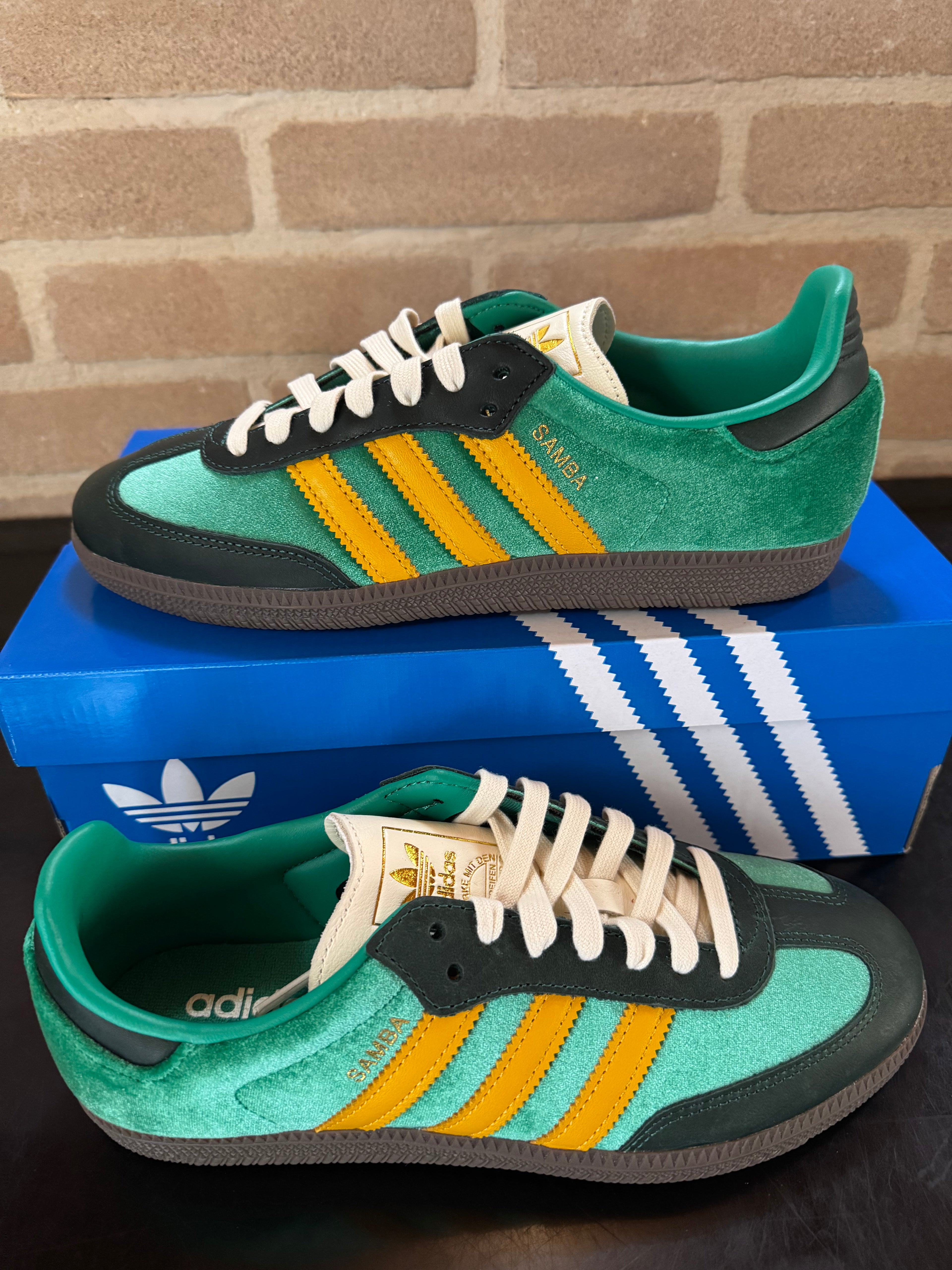 Adidas Samba OG "Green Preloved Yellow Velvet"