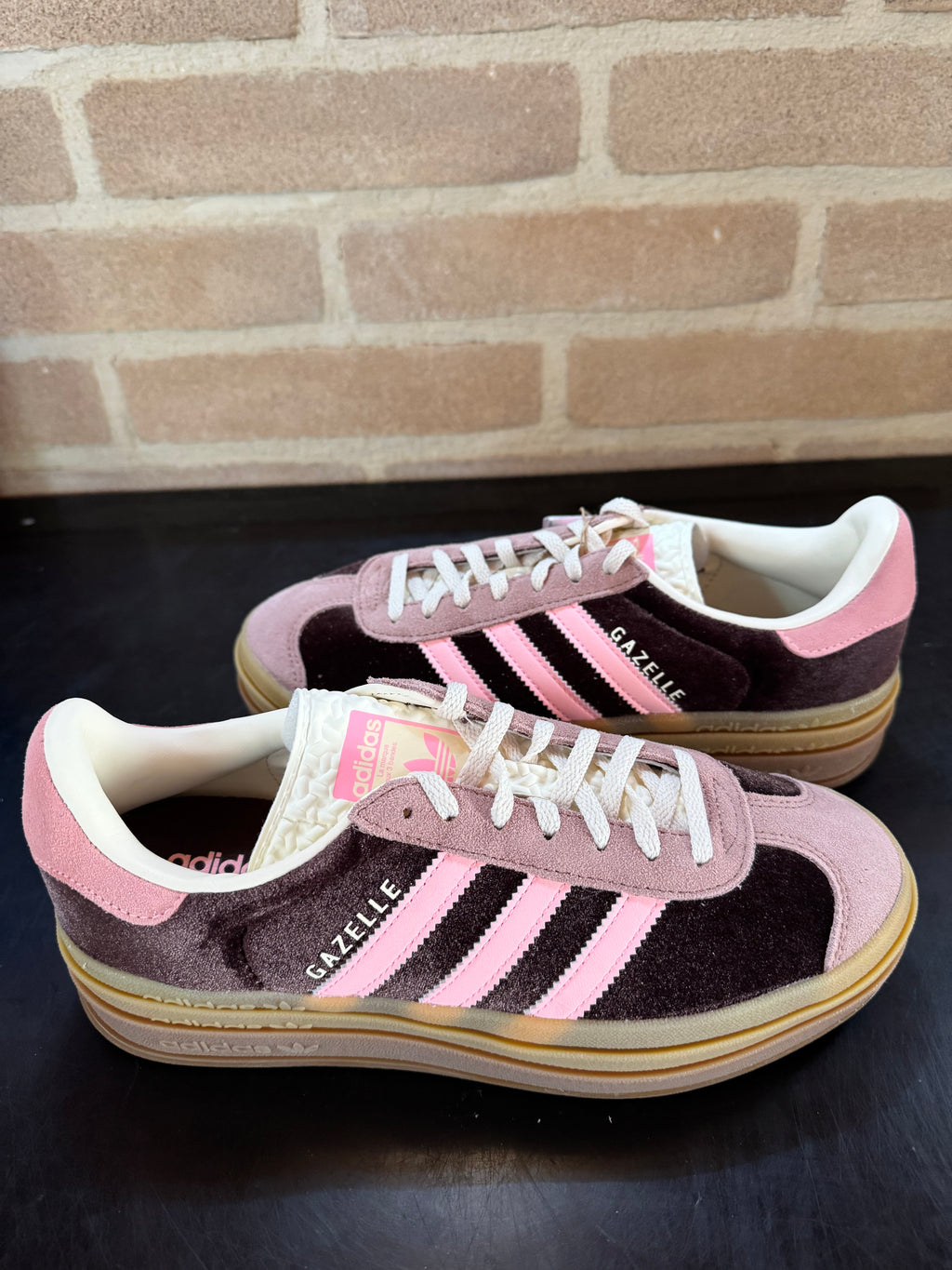 Adidas Gazelle Bold "Shadow Brown Glow Pink Velver"