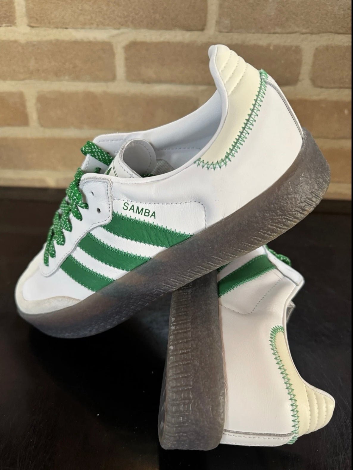 Sneakers retro' basse - Bianco/Verde - Giaguaro_Store