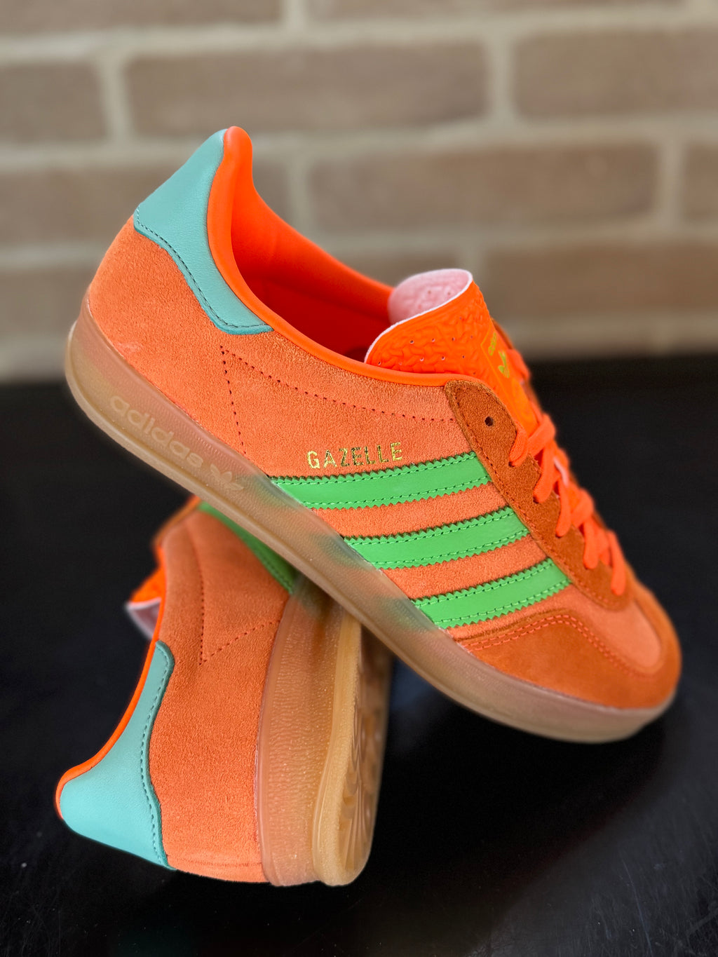 Adidas Gazelle Indoor "Solar Orange Clear Mint"