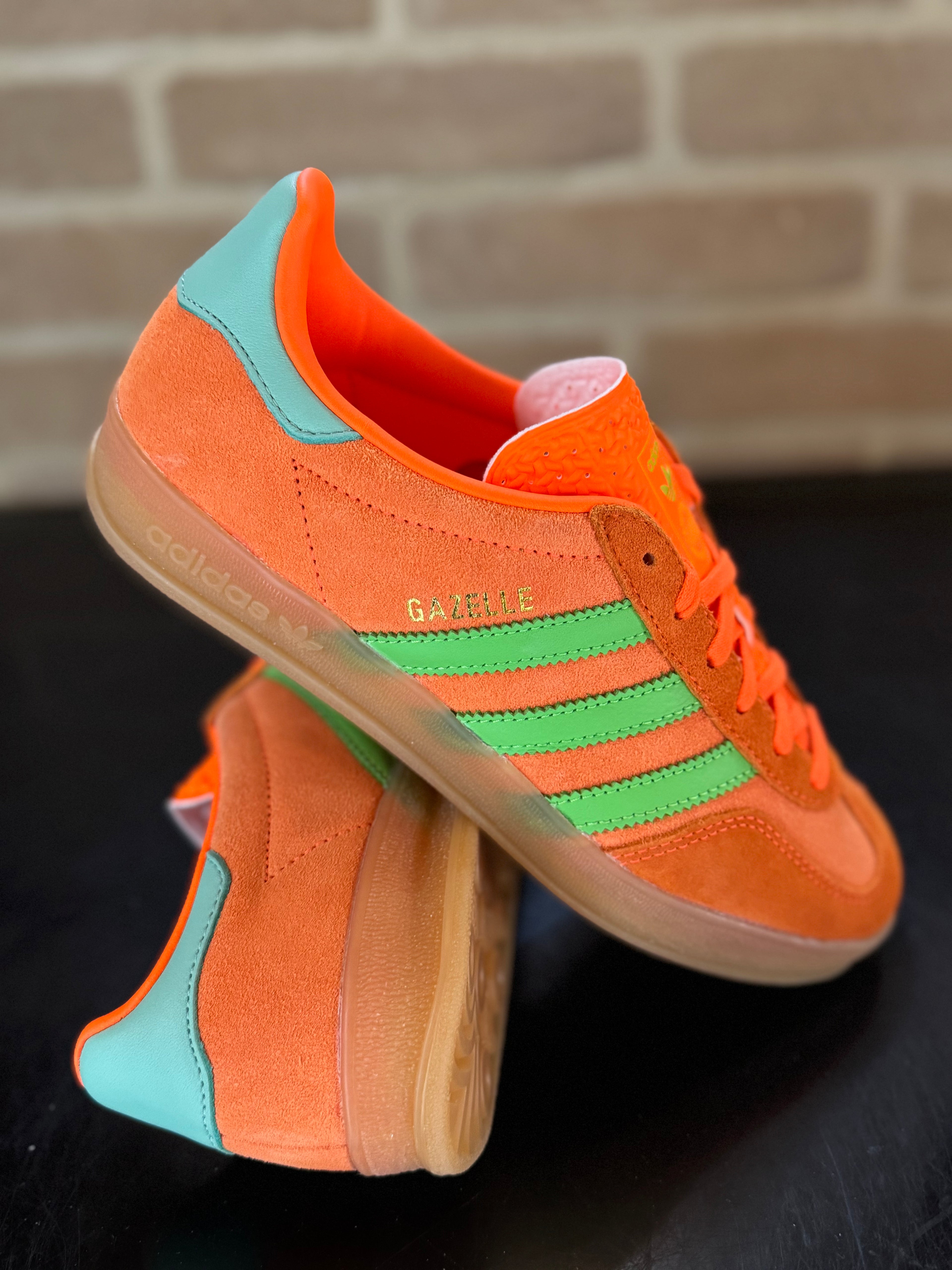Adidas Gazelle Indoor "Solar Orange Clear Mint"