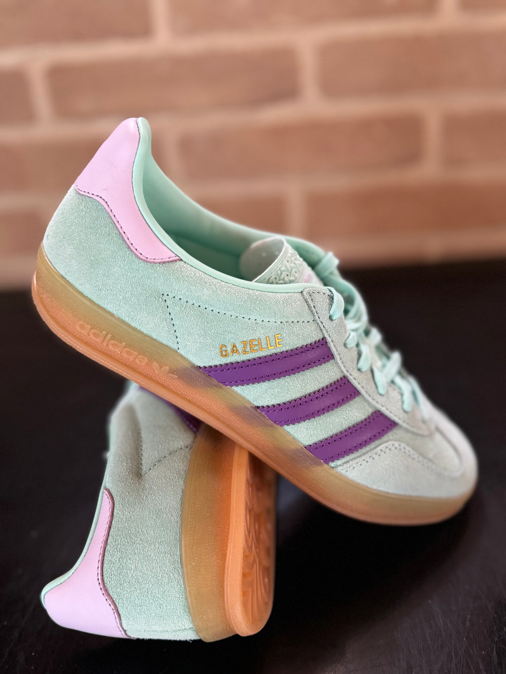 Adidas Gazelle Indoor "Clear Mint Active Purple"