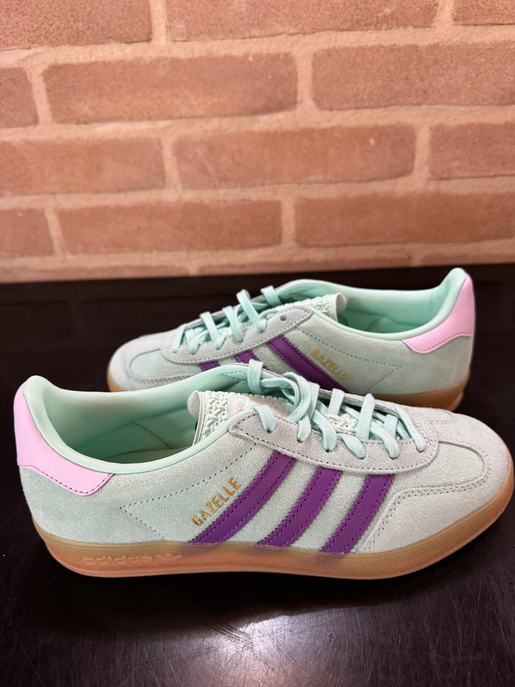Adidas Gazelle Indoor "Clear Mint Active Purple"