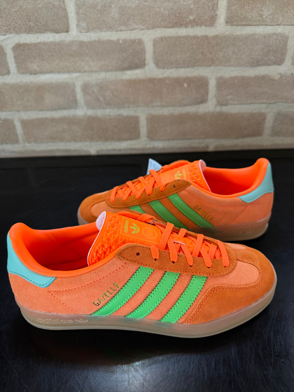 Adidas Gazelle Indoor "Solar Orange Clear Mint"